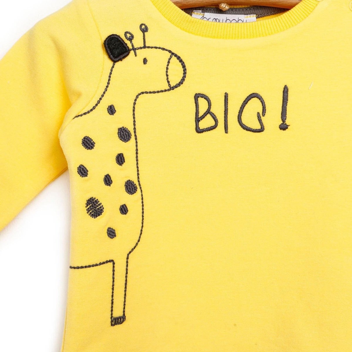 For My Baby Newborn Wild Sweatshirt - Panth - Yellow - mezetto ebebek ebebek