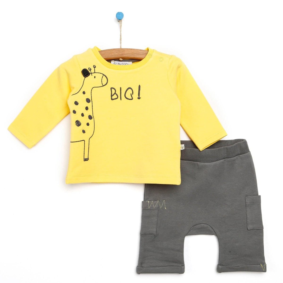 For My Baby Newborn Wild Sweatshirt - Panth - Yellow - mezetto ebebek ebebek