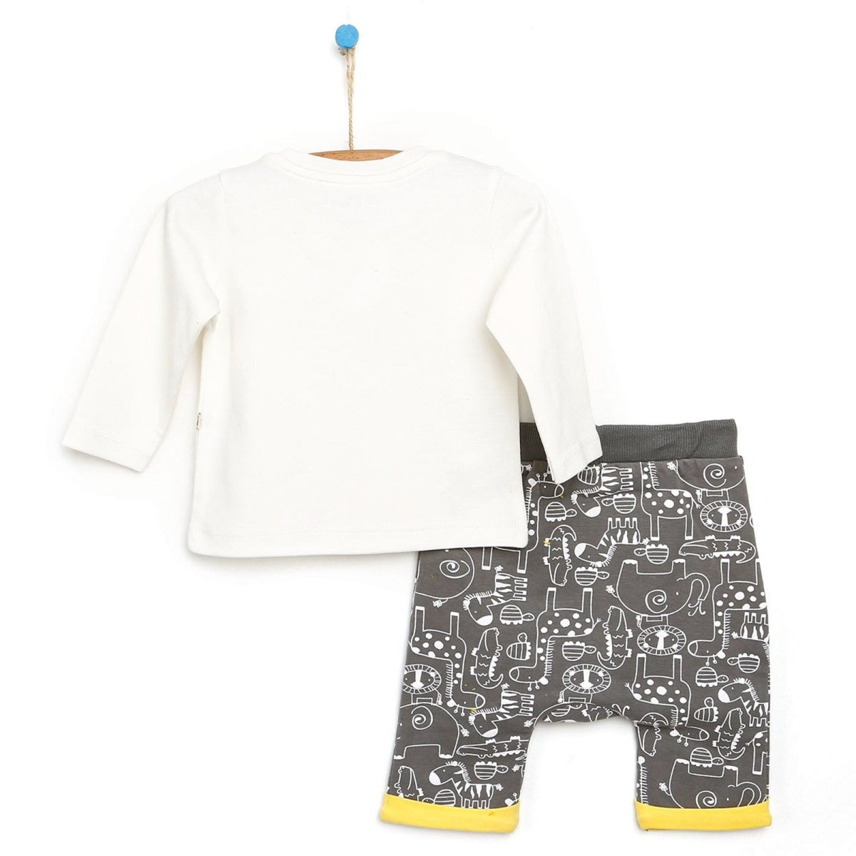 For My Baby Newborn Wild Sweatshirt - Vest - Dark Grey - mezetto ebebek ebebek