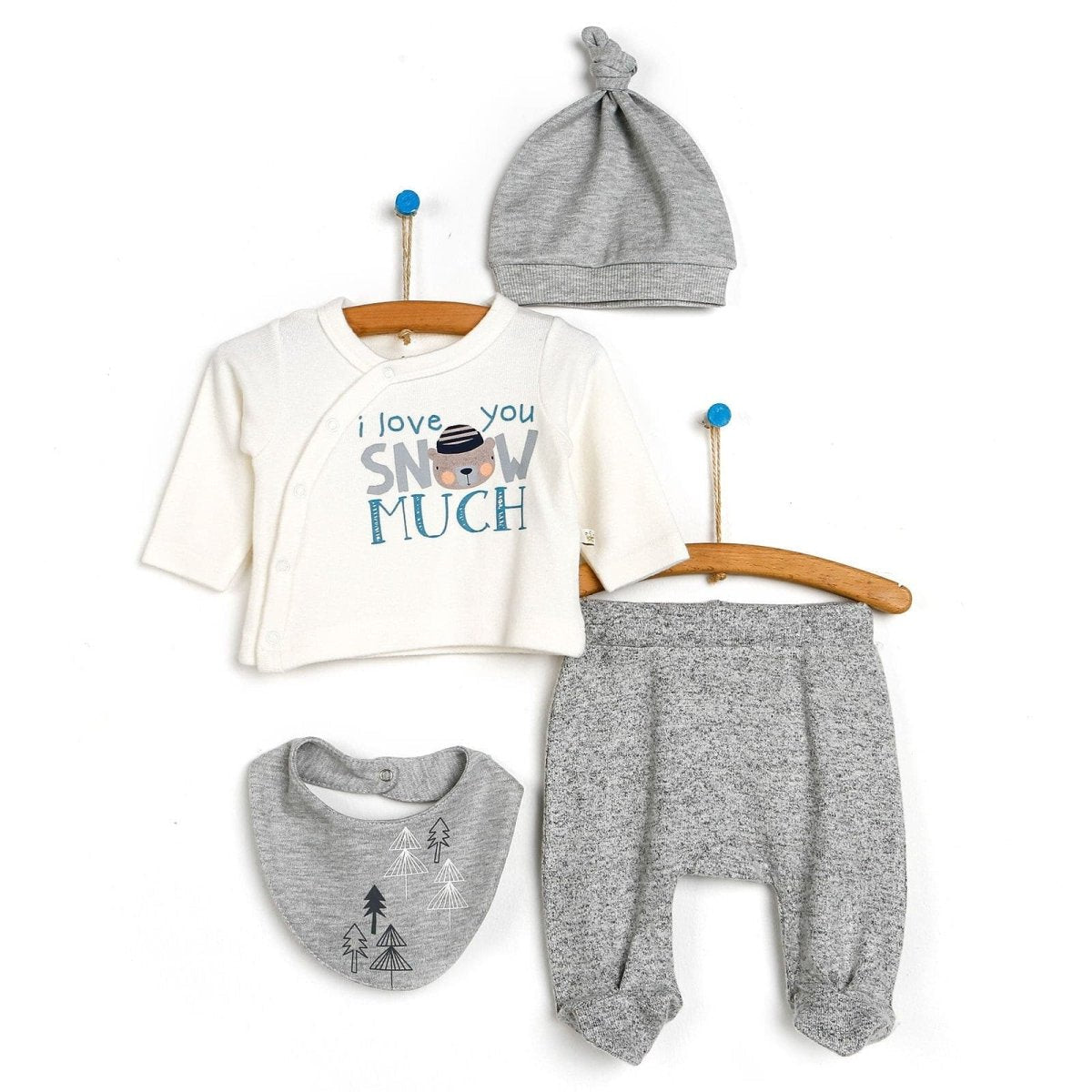 For My Baby Snow 4 Piece Newborn Starter Set - mezetto ebebek ebebek