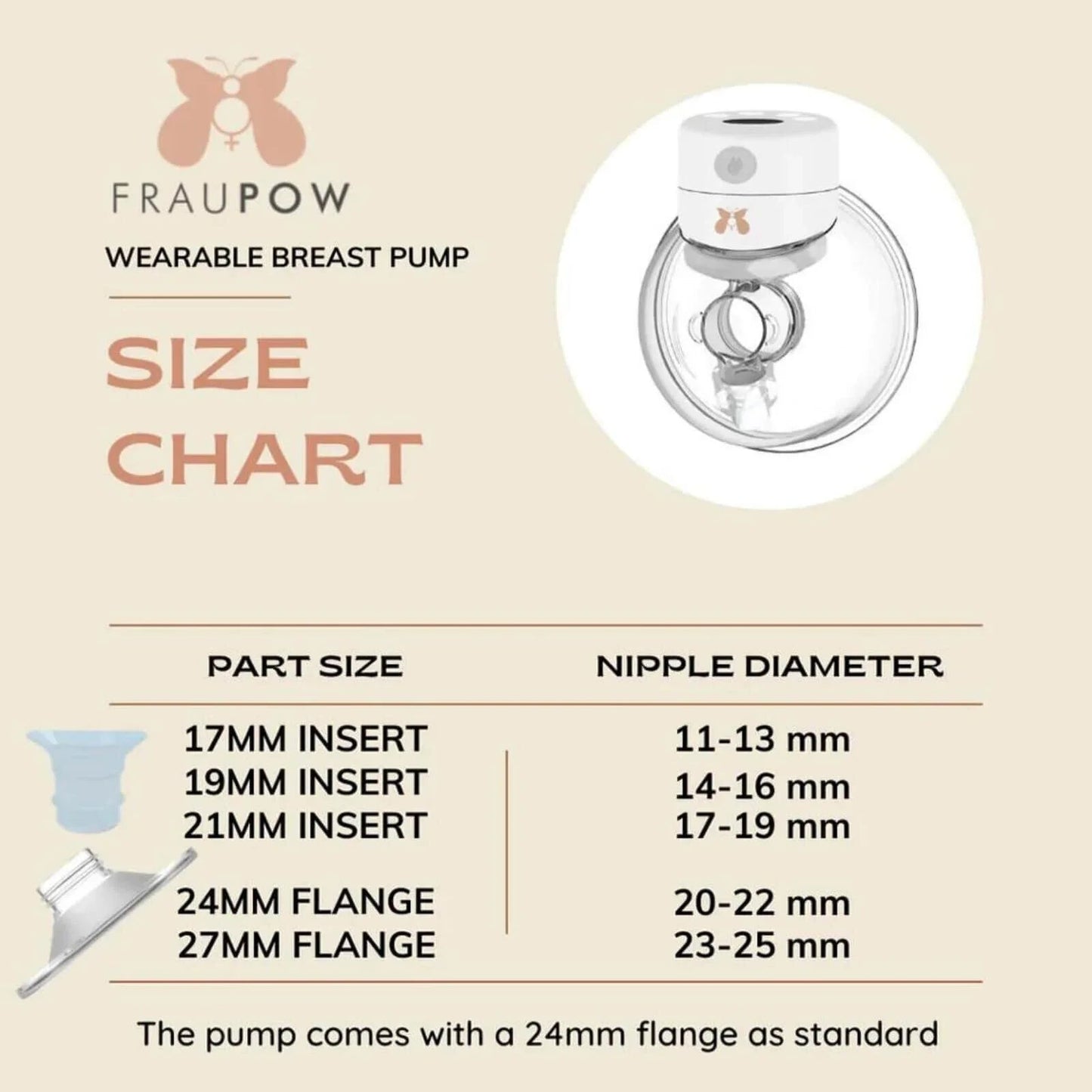 Fraupow Silicone Pump Insert 13mm - mezetto ebebek ebebek