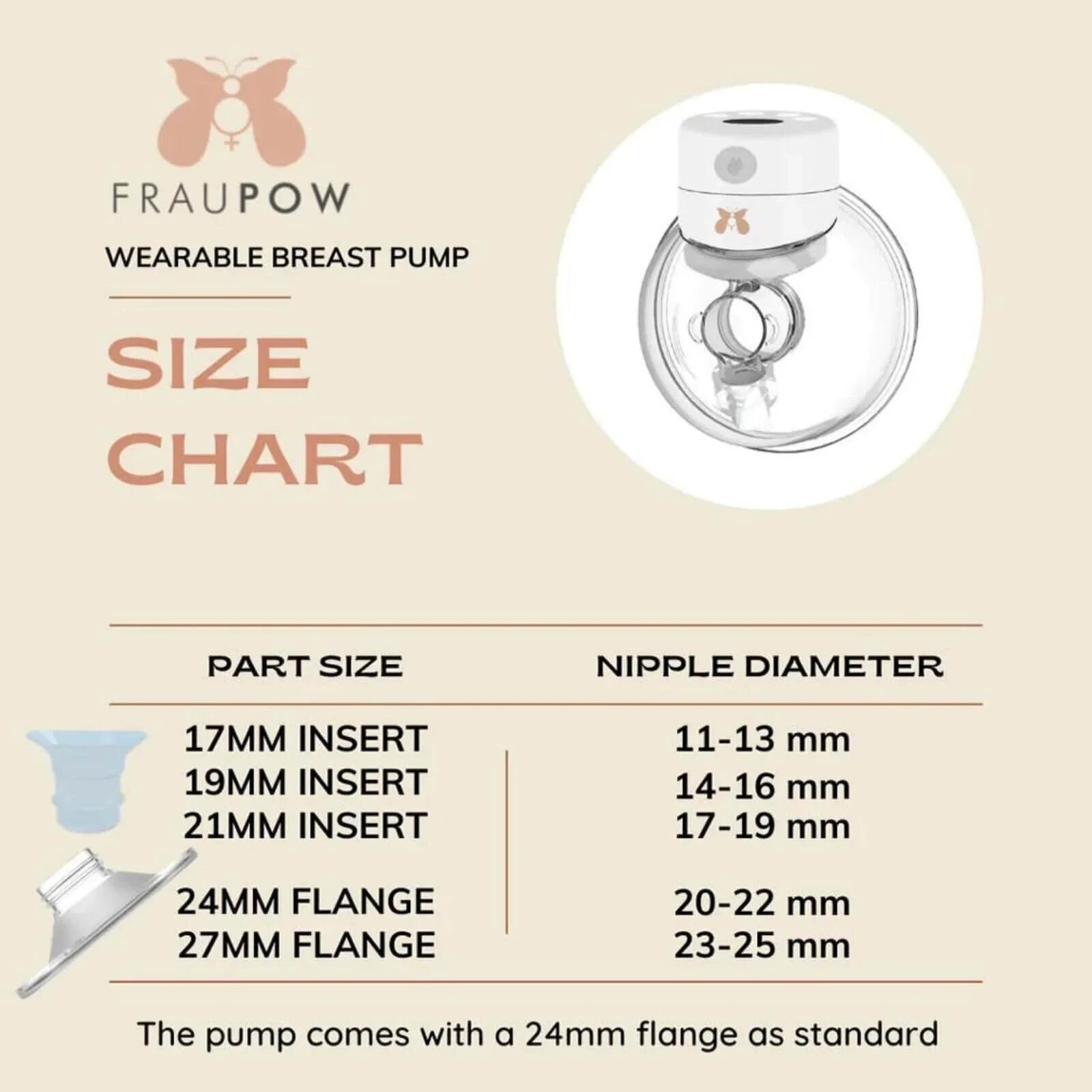 Fraupow Silicone Pump Insert 13mm - mezetto ebebek ebebek