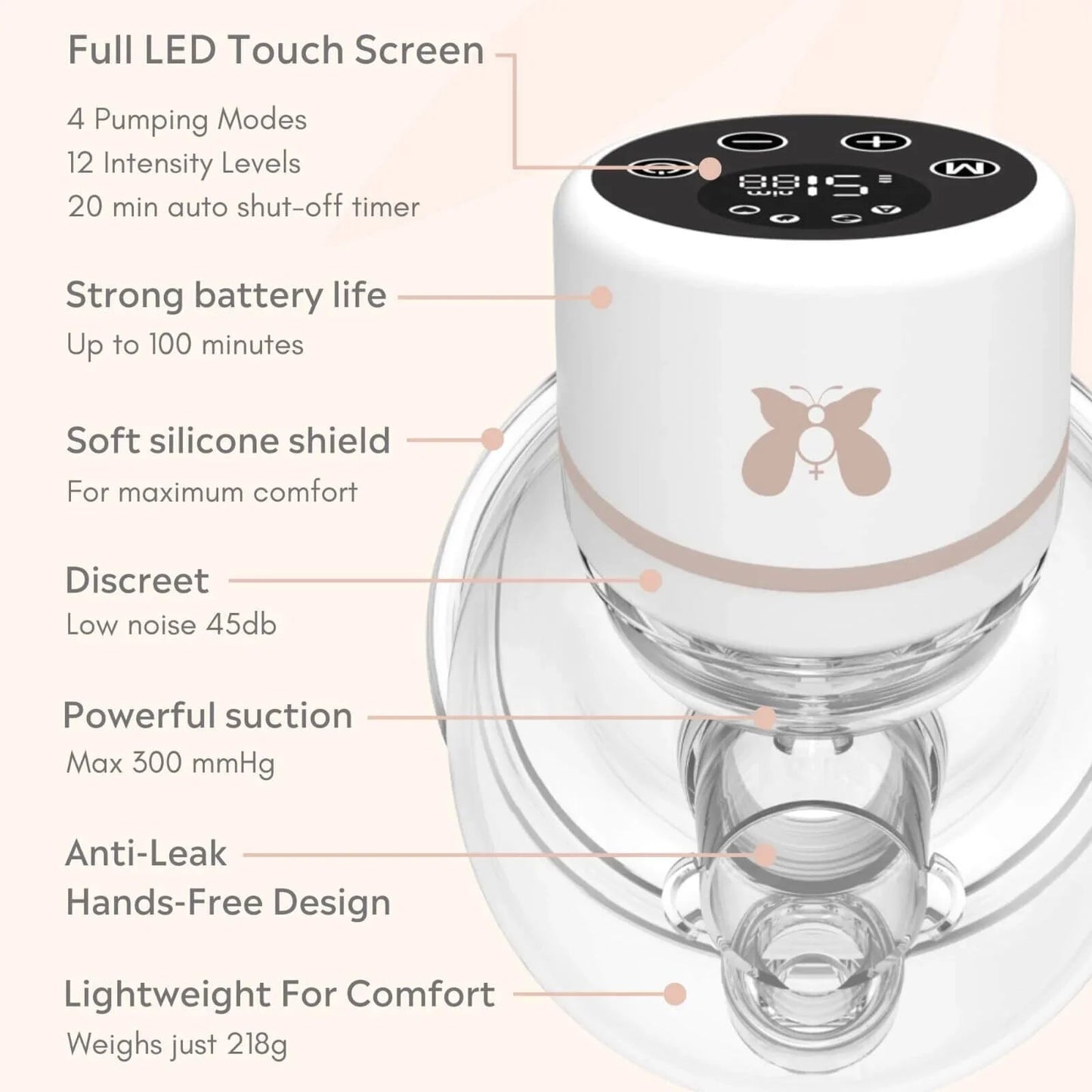 Fraupow Wearable Electric Breast Pump - mezetto ebebek ebebek