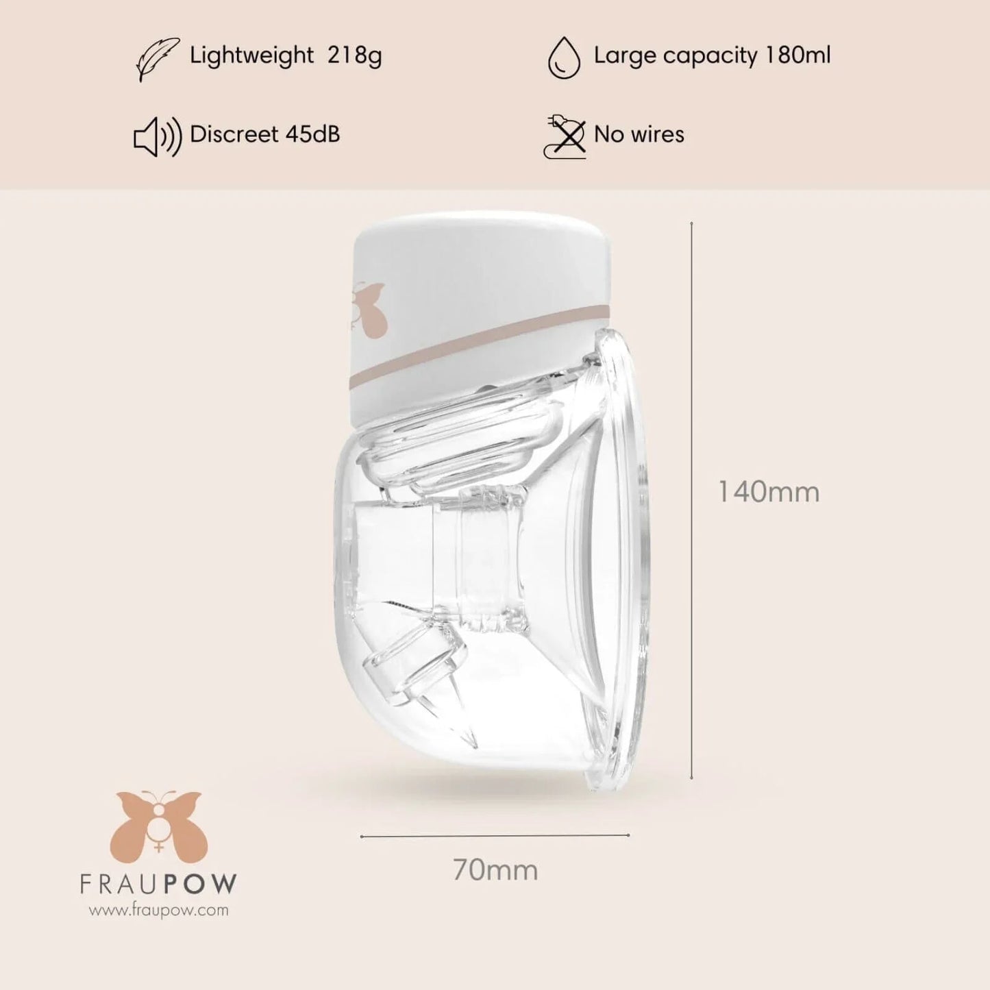 Fraupow Wearable Electric Breast Pump - mezetto ebebek ebebek