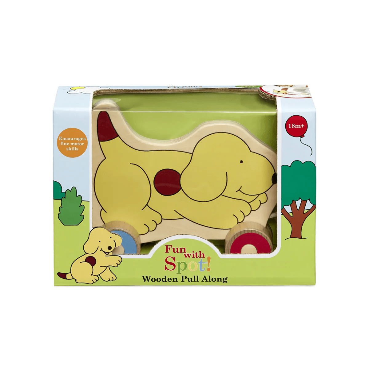 Fun with Spot Spot Wooden Pull Along Yellow - mezetto ebebek ebebek