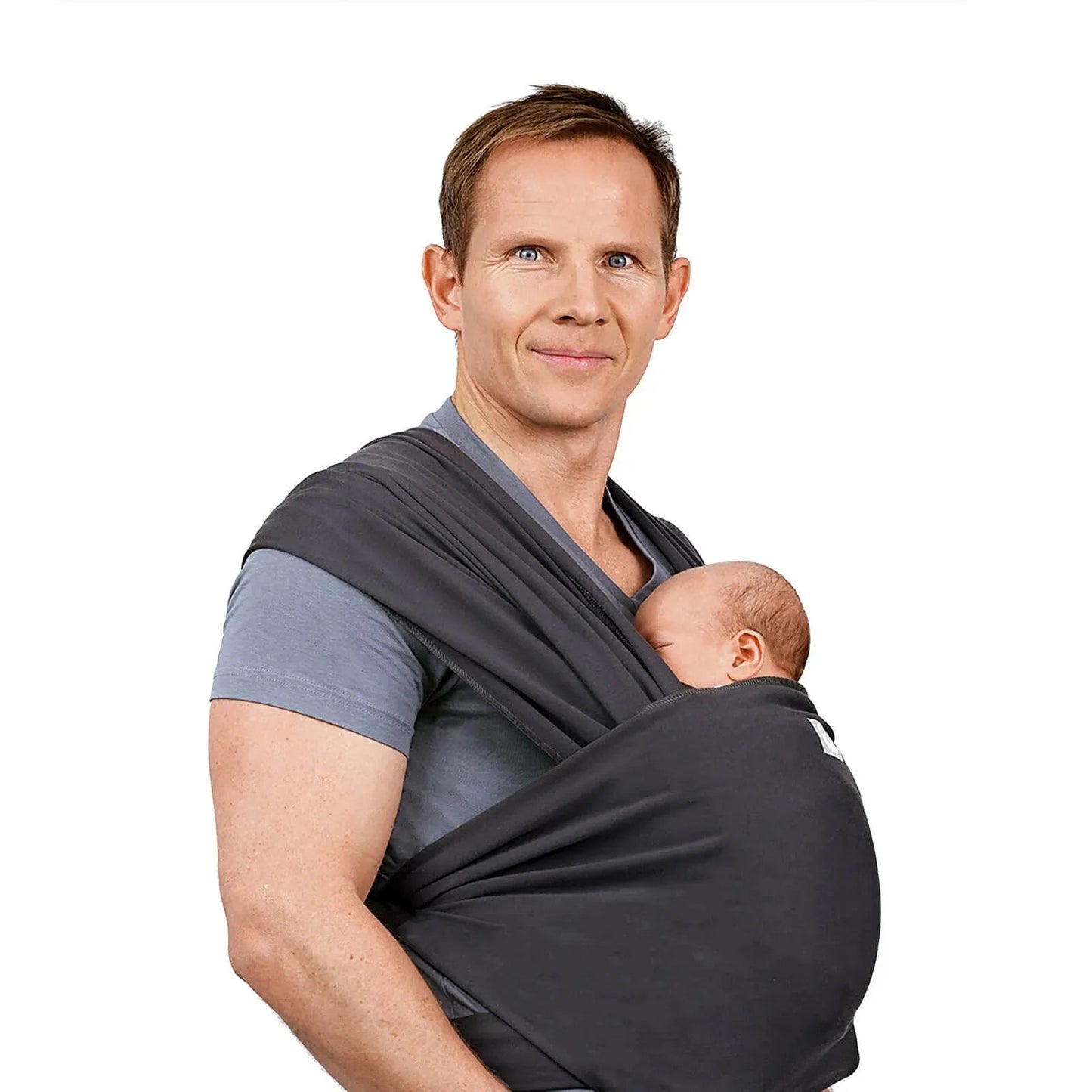 Gaia Carry Stretchy Baby Wrap Organic Cotton - Graphite - mezetto ebebek ebebek