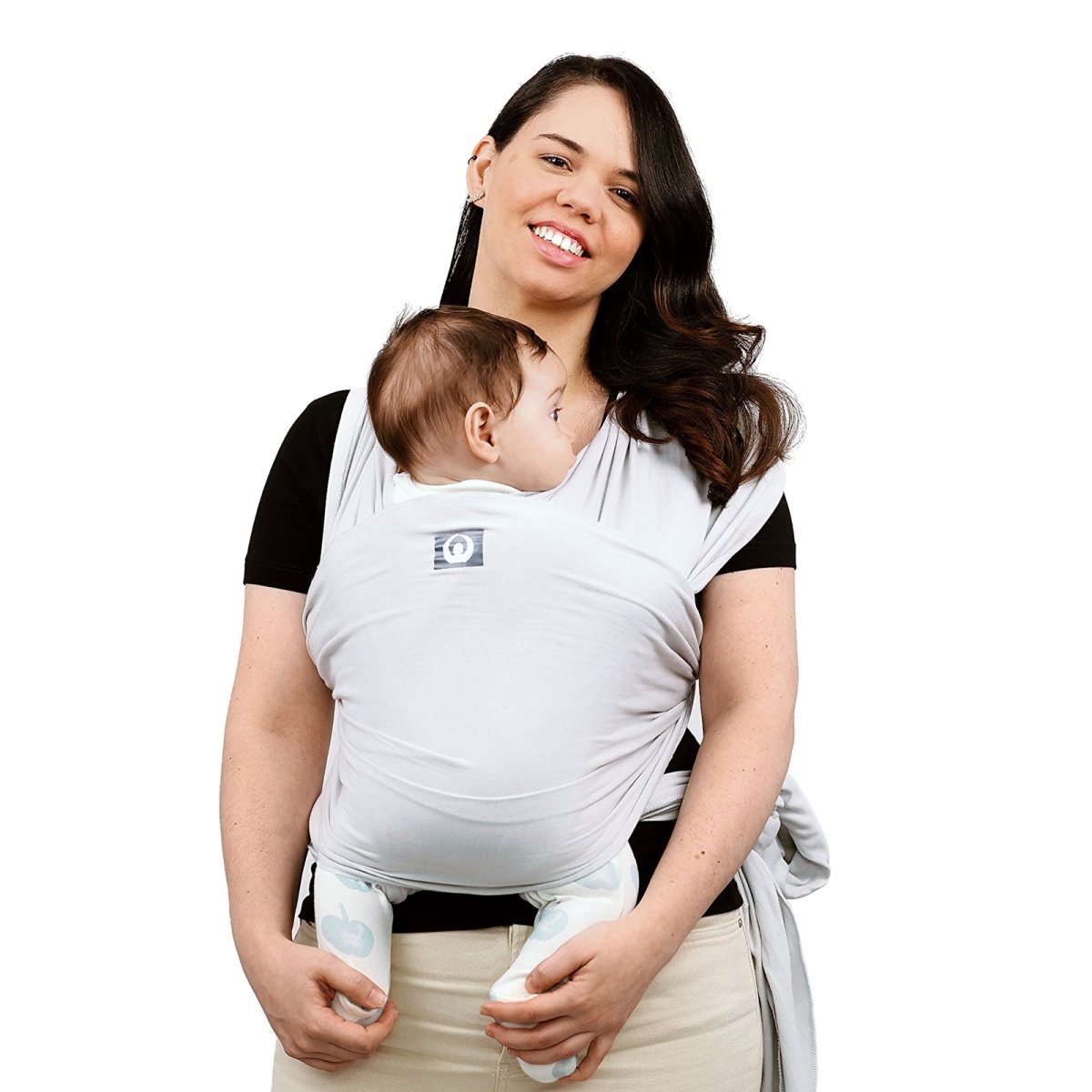 Gaia Carry Stretchy Baby Wrap Organic Cotton - Silver Grey - mezetto ebebek ebebek