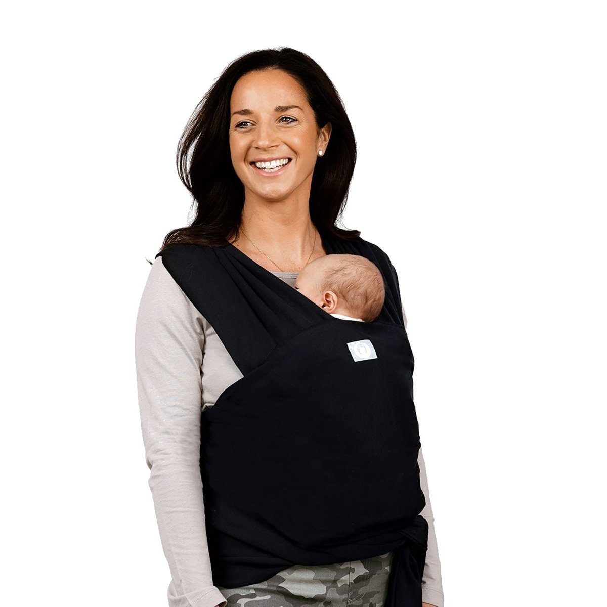 Gaia Carry Stretchy Baby Wrap Pure Tencel - Ebony - mezetto ebebek ebebek