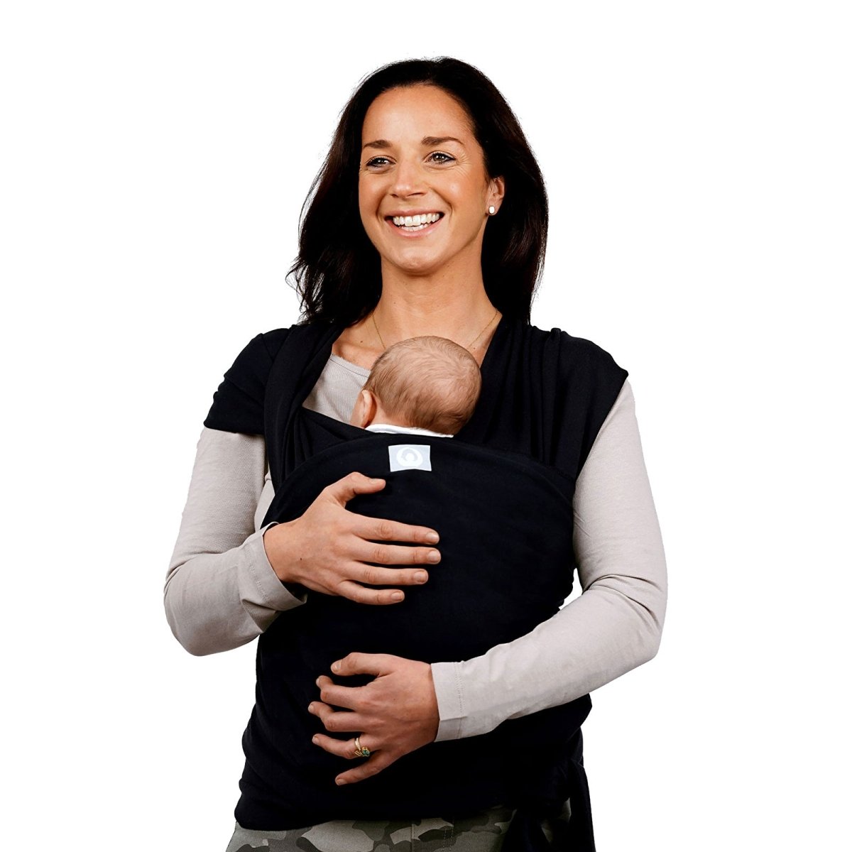 Gaia Carry Stretchy Baby Wrap Pure Tencel - Ebony - mezetto ebebek ebebek