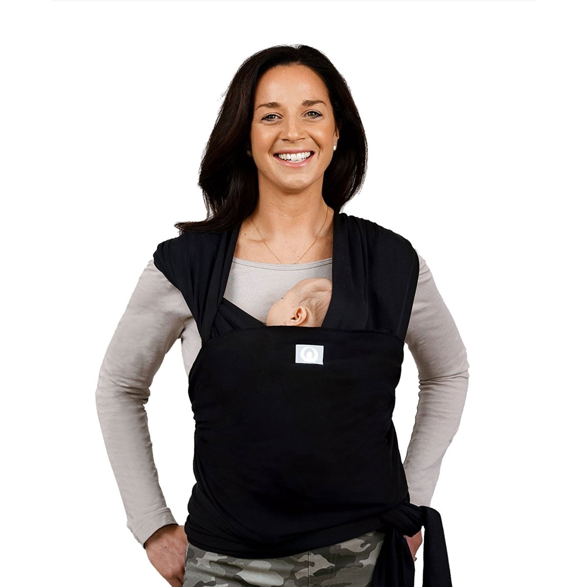 Gaia Carry Stretchy Baby Wrap Pure Tencel - Ebony - mezetto ebebek ebebek