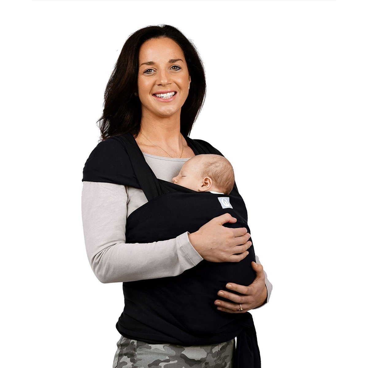 Gaia Carry Stretchy Baby Wrap Pure Tencel - Ebony - mezetto ebebek ebebek