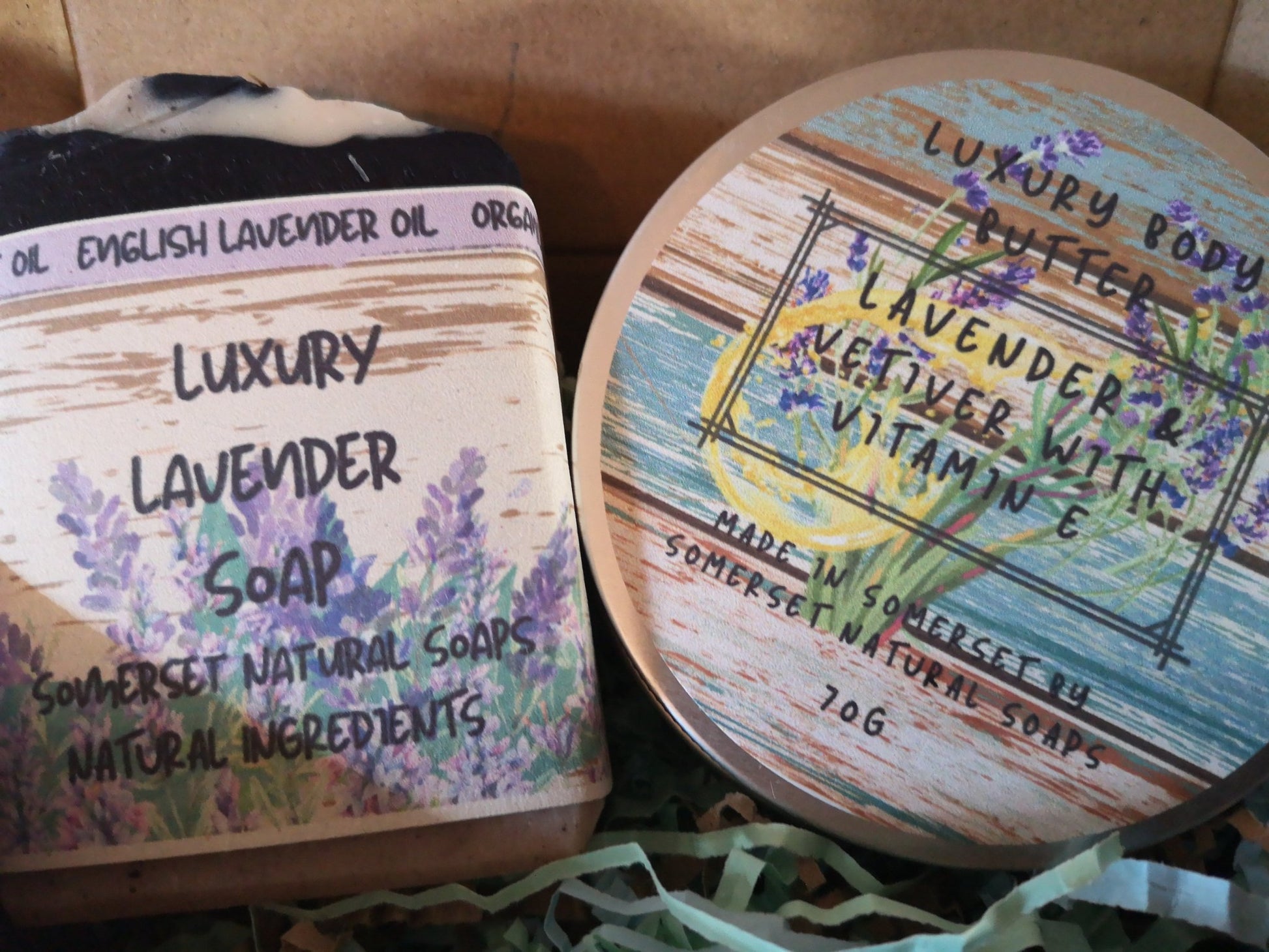 Gift set Luxury Body Butter Lavender & Vetiver & Luxury Lavender Soap - mezetto Shopify Collective Somerset Natural Soaps