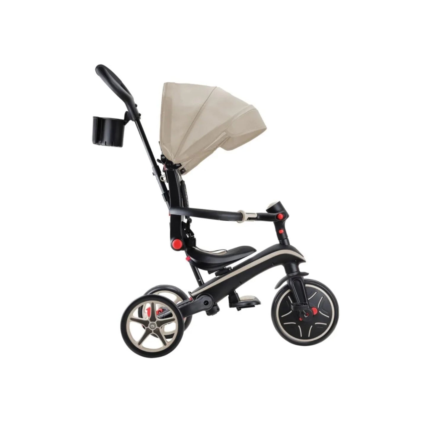 Globber Explorer Trike 4 - in - 1 Foldable - Taupe - mezetto ebebek ebebek