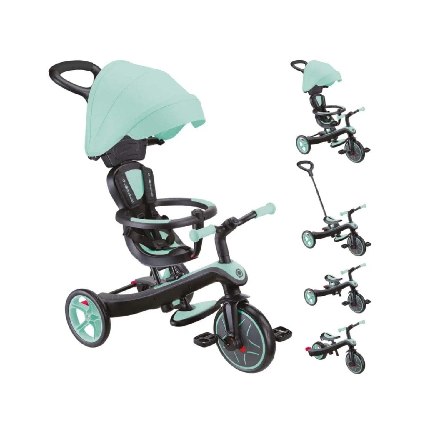 Globber Explorer Trike 4 in 1 - Mint - mezetto ebebek ebebek