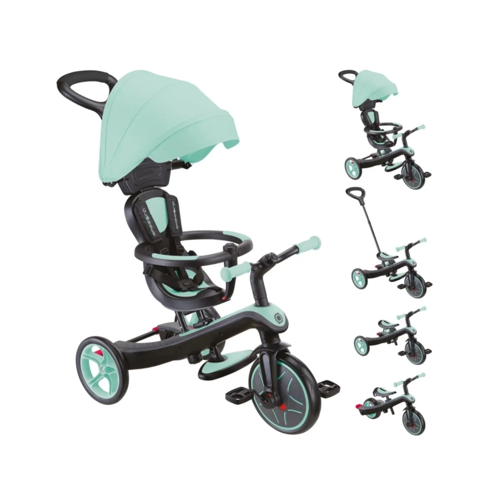 Globber Explorer Trike 4 in 1 - Mint - mezetto ebebek ebebek