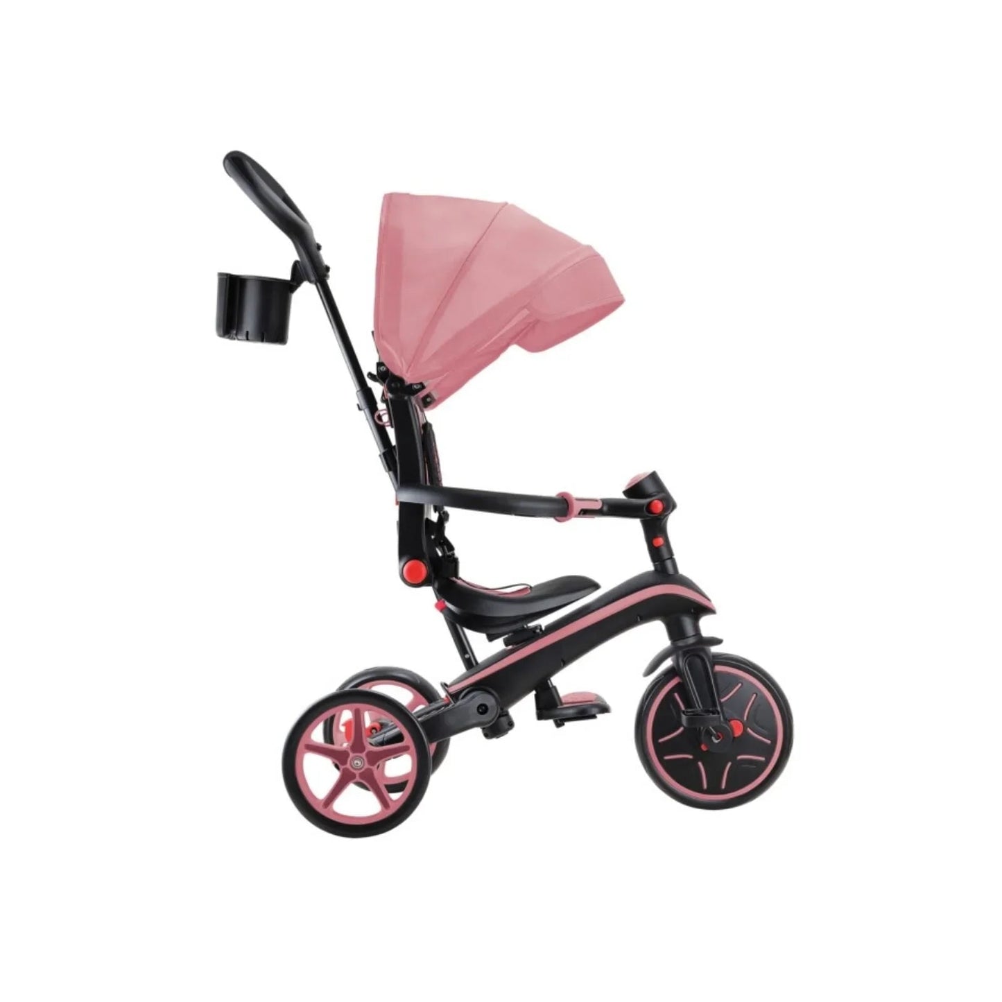 Globber Explorer Trike Foldable 4 in 1 - Deep Pastel Pink - mezetto ebebek ebebek