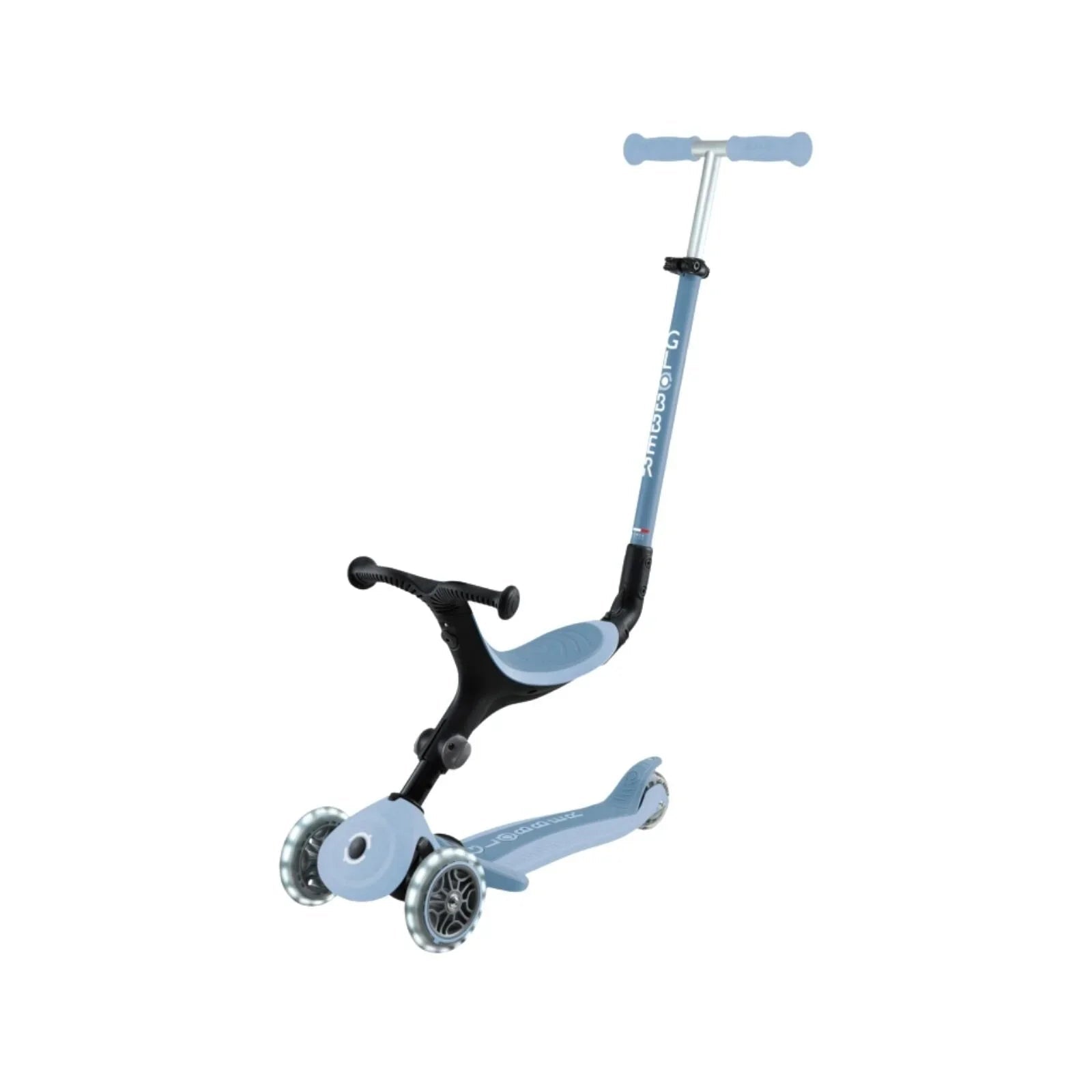 Globber Go Up Active Lights Eco Scooter - Blueberry - mezetto ebebek ebebek