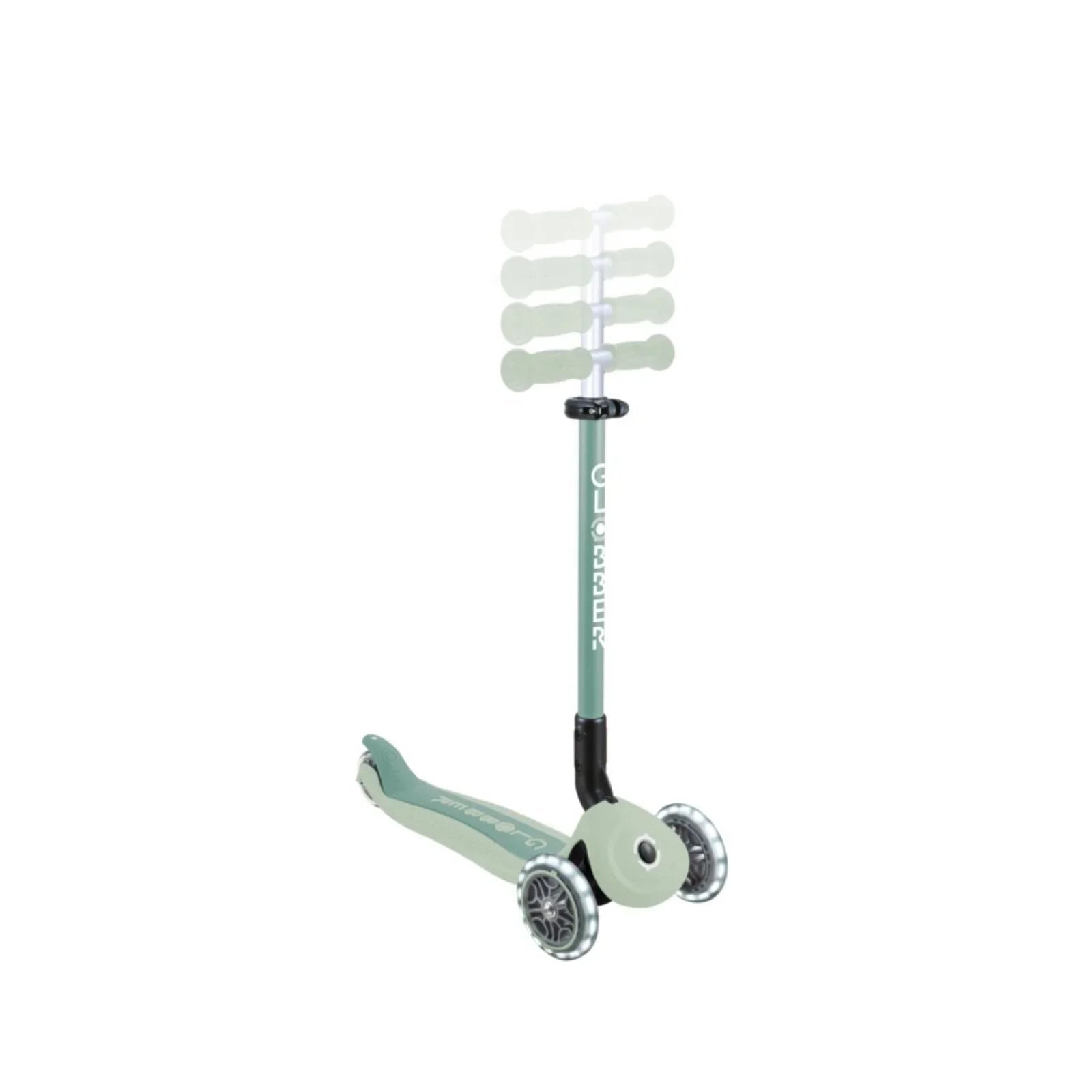 Globber Go Up Active Lights Eco Scooter - Pistachio - mezetto ebebek ebebek