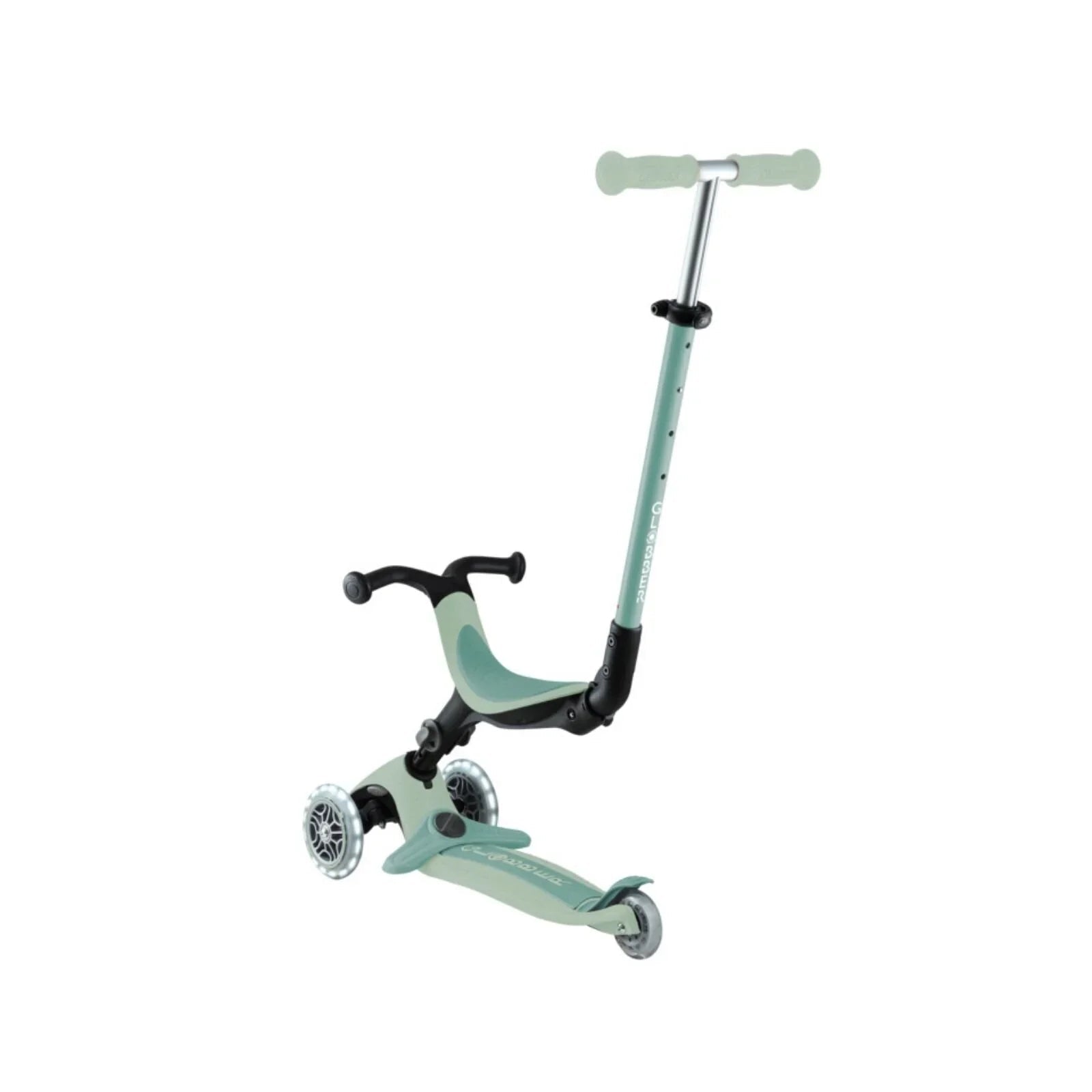 Globber Go Up Active Lights Eco Scooter - Pistachio - mezetto ebebek ebebek