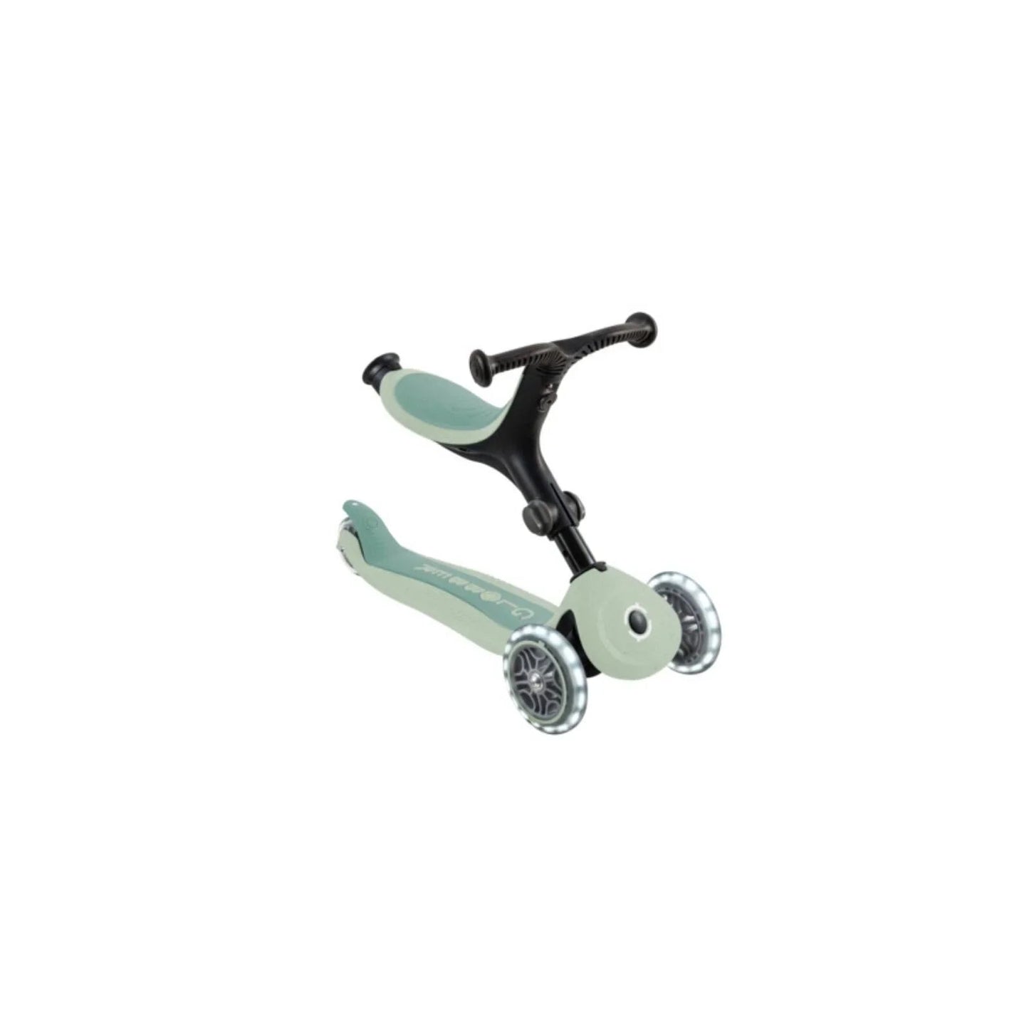 Globber Go Up Active Lights Eco Scooter - Pistachio - mezetto ebebek ebebek