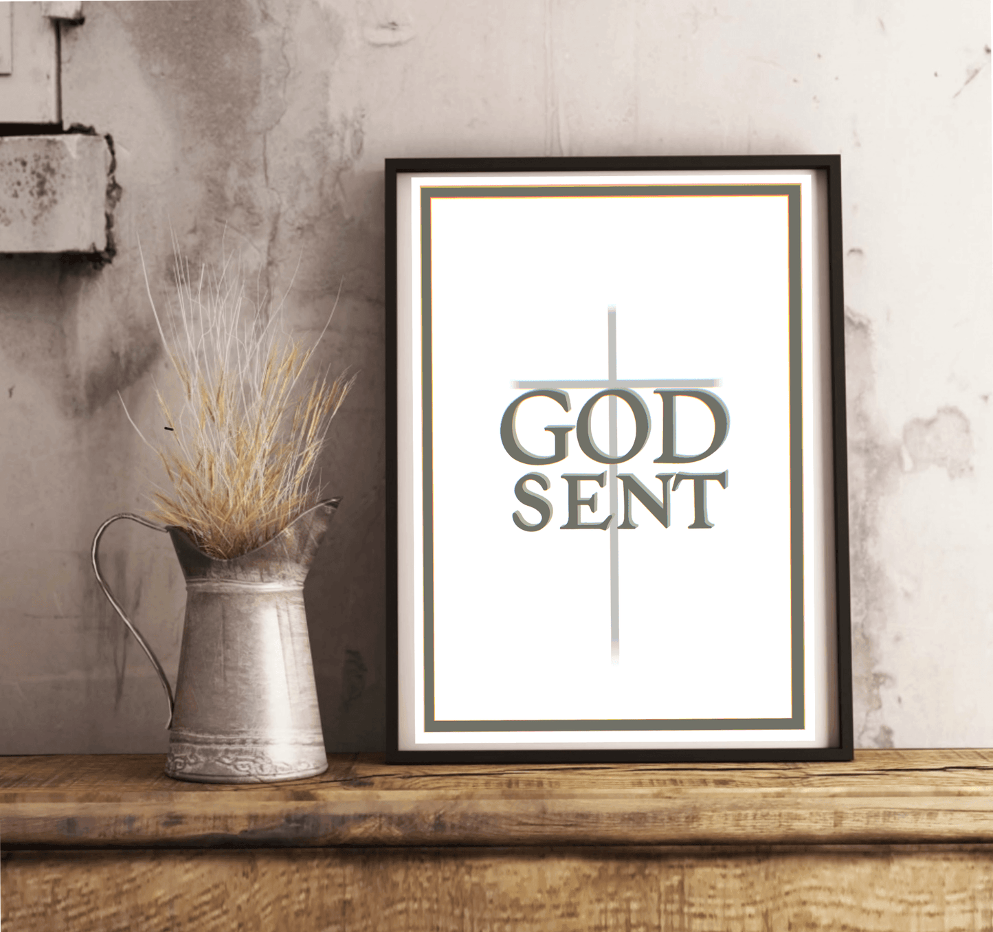 GODSENT Faith - Inspired Art Print – Divine Cross Wall Decor - mezetto KEOLIX KEOLIX