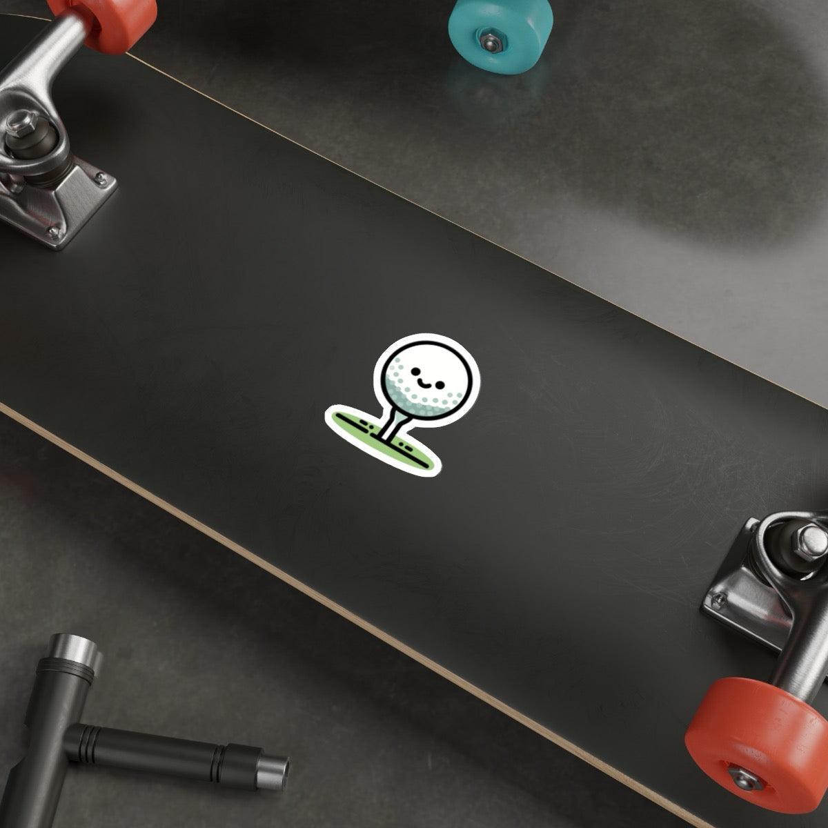 Golf Ball on Tee Sticker – Sporty Waterproof Vinyl Decal - mezetto KEOLIX KEOLIX