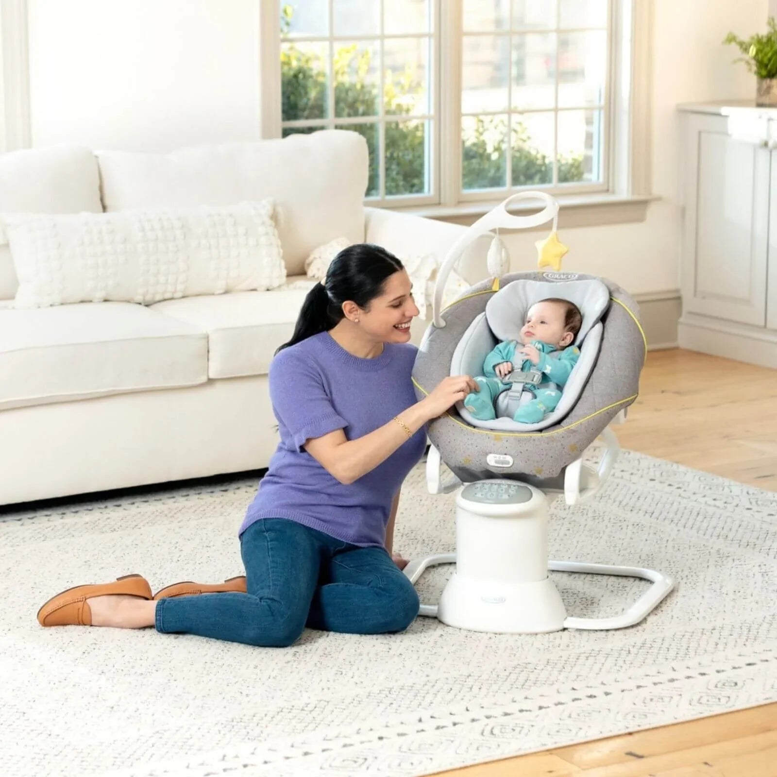 Graco All Ways Soother 2 - in - 1 Soother and Rocker - Little Adventures - mezetto ebebek ebebek