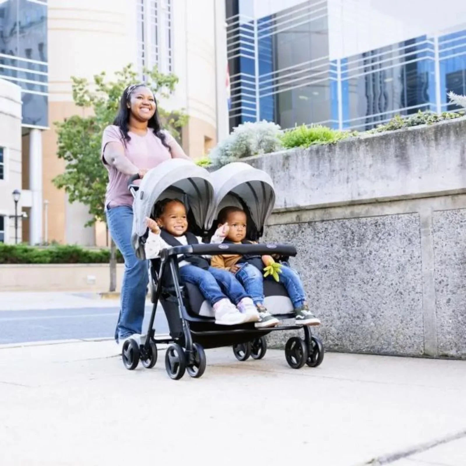 Graco DuoRider Double Pushchair - Steeple Grey - mezetto ebebek ebebek