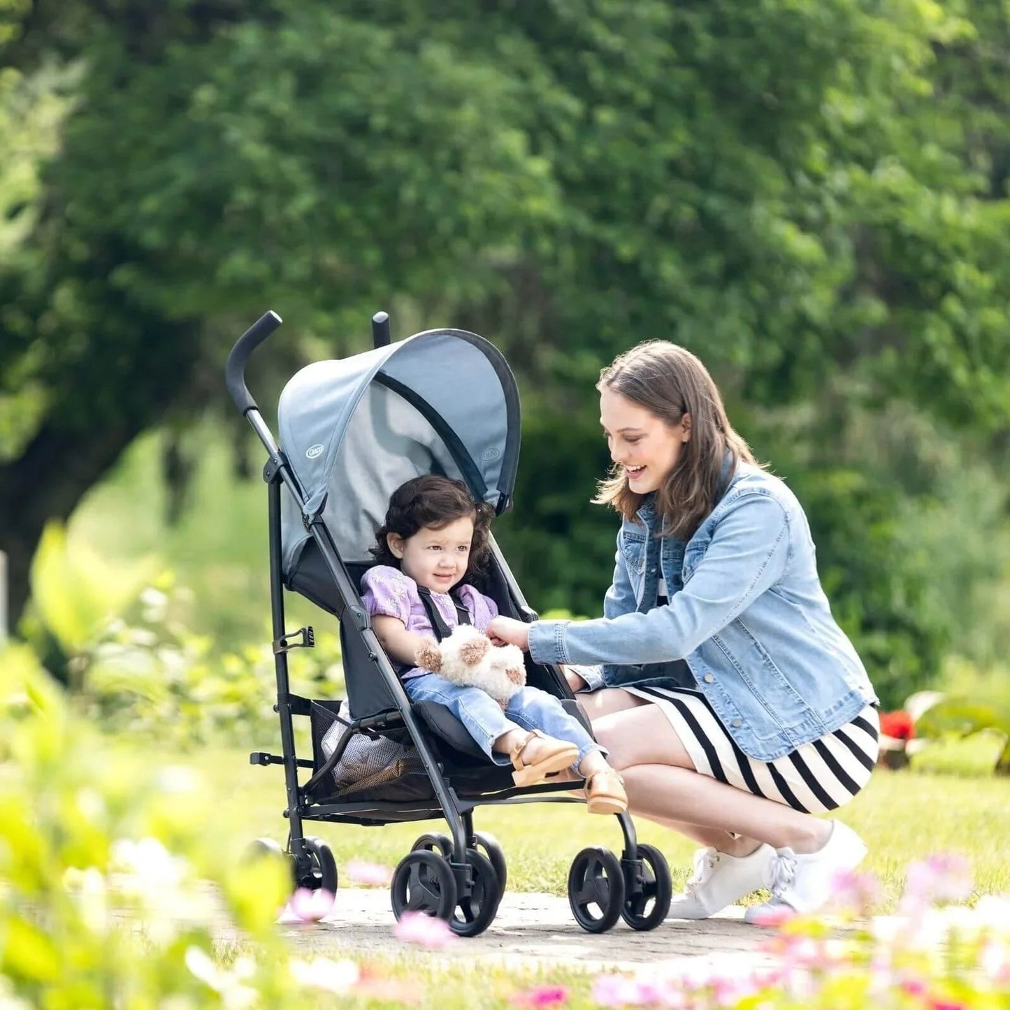 Graco EZLite Lightweight Travel Stroller - Stormy - mezetto ebebek ebebek