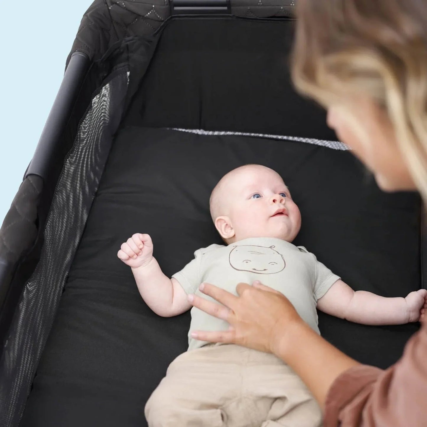 Graco FoldLite LX with Bassinet Travel Cot - Midnight - mezetto ebebek ebebek
