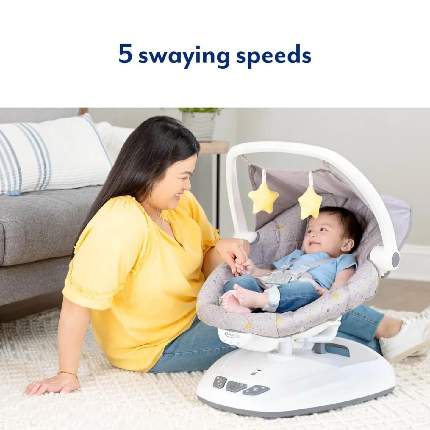 Graco Move with Me Soother with Canopy - Stargazer - mezetto ebebek ebebek