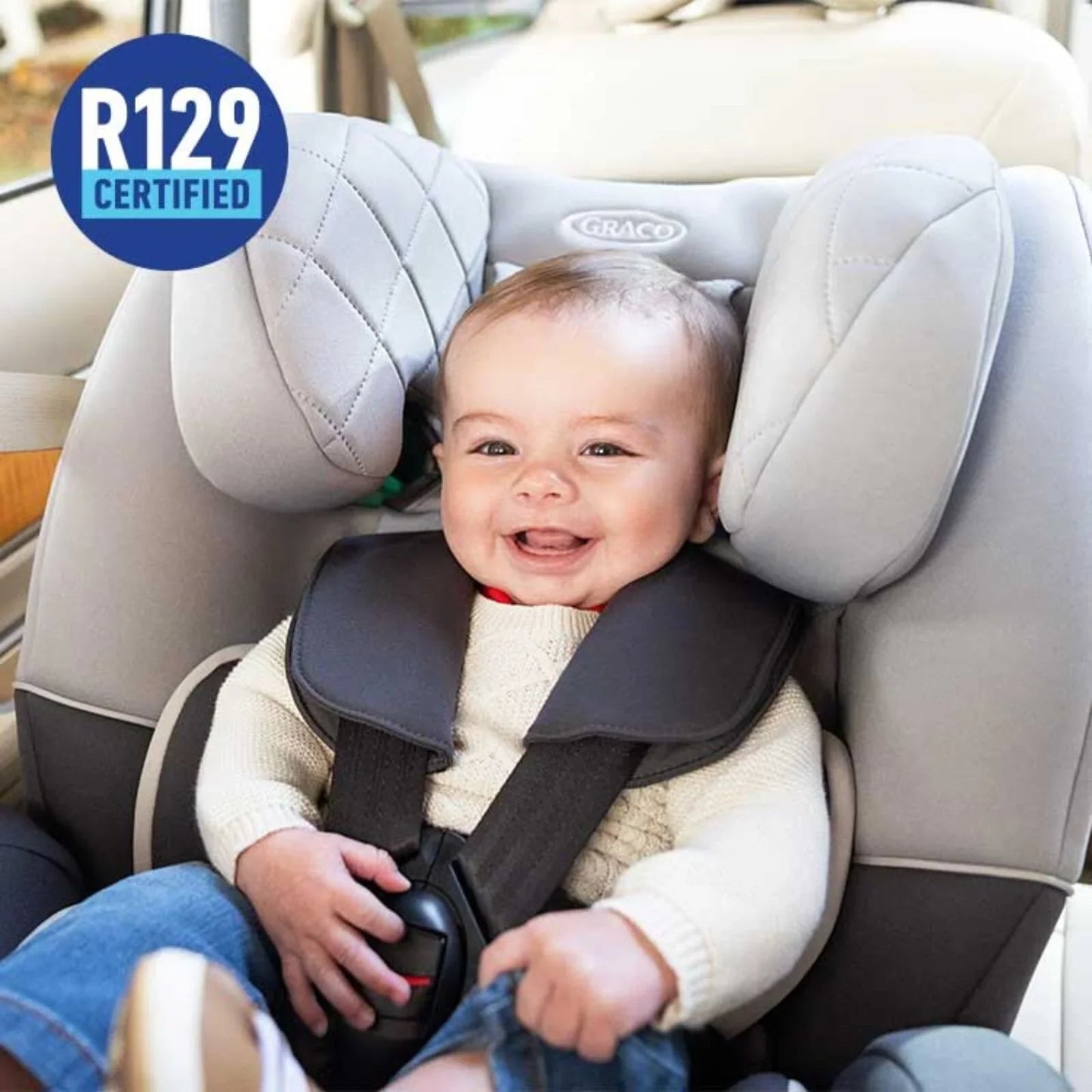 Graco SlimFit R129 i - Size Car Seat - Iron - mezetto ebebek ebebek