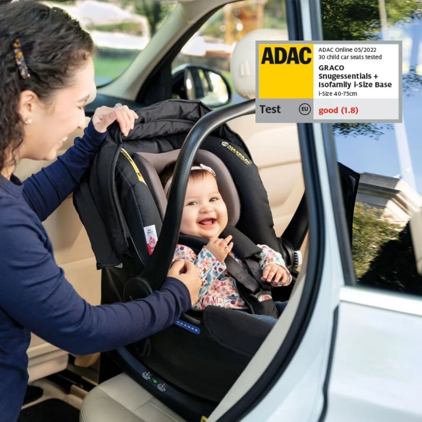Graco SnugEssentials i - Size R129 Infant Car Seat - Midnight Black - mezetto ebebek ebebek