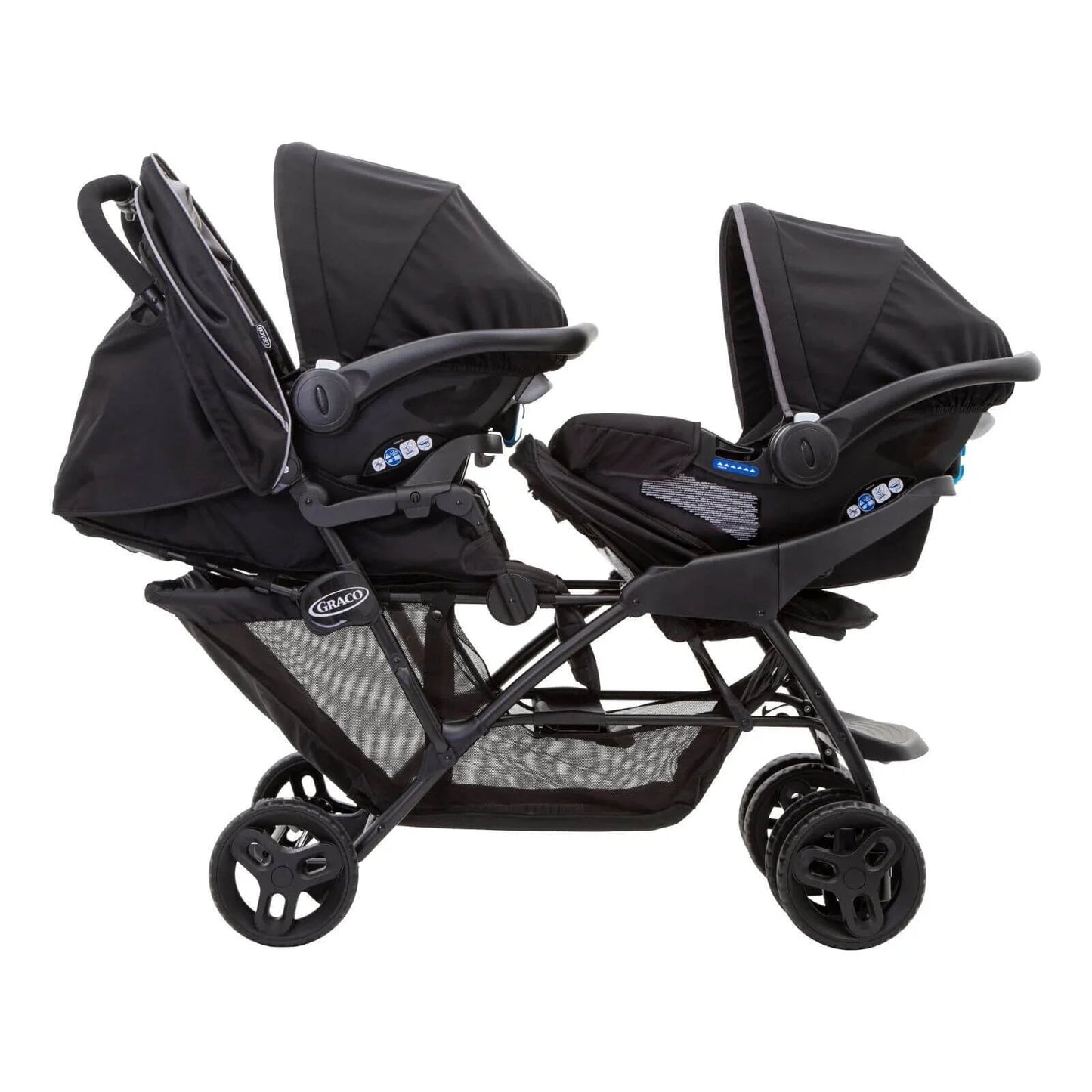 Graco Stadium Duo Tandem Stroller - Black/Grey - mezetto ebebek ebebek