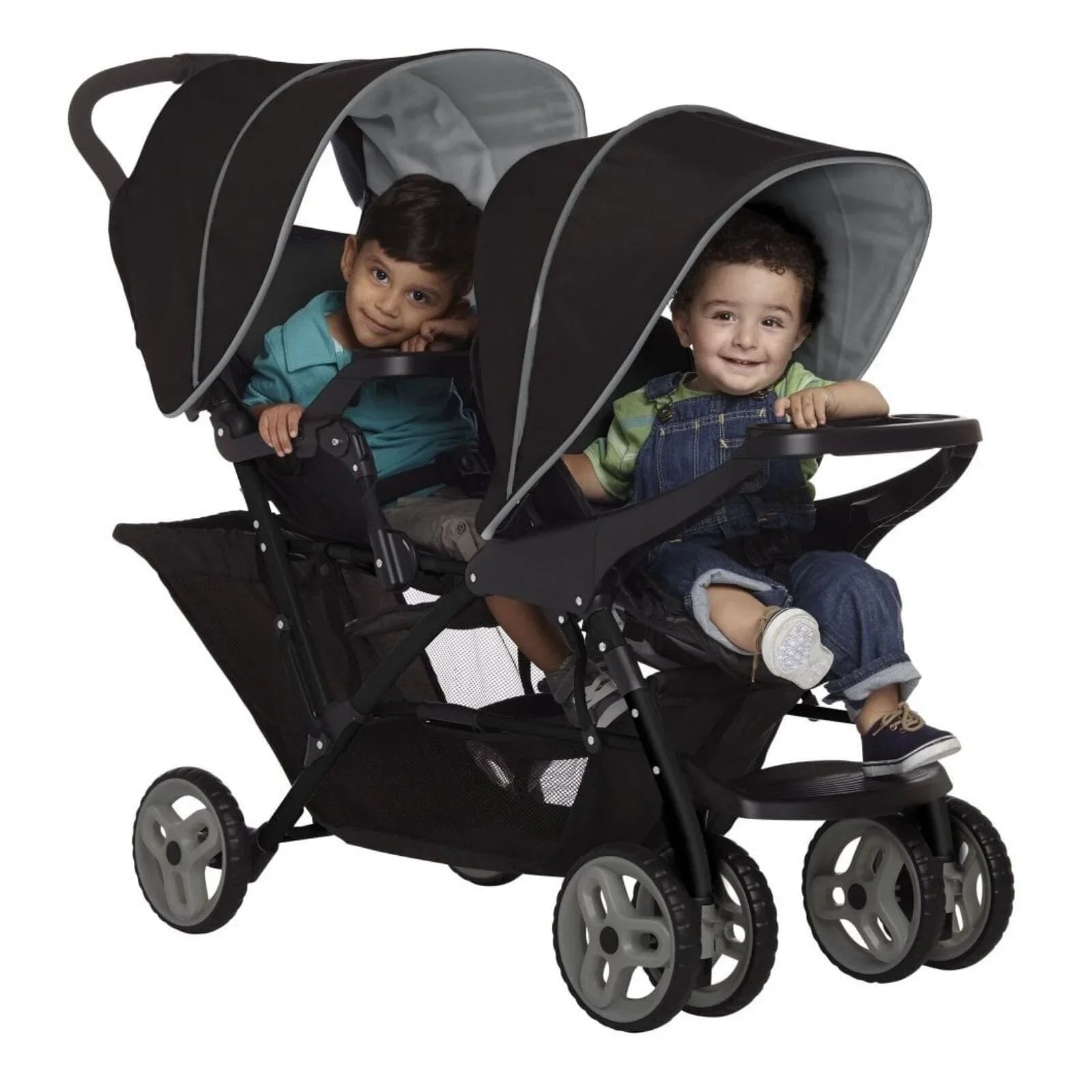 Graco Stadium Duo Tandem Stroller - Black/Grey - mezetto ebebek ebebek