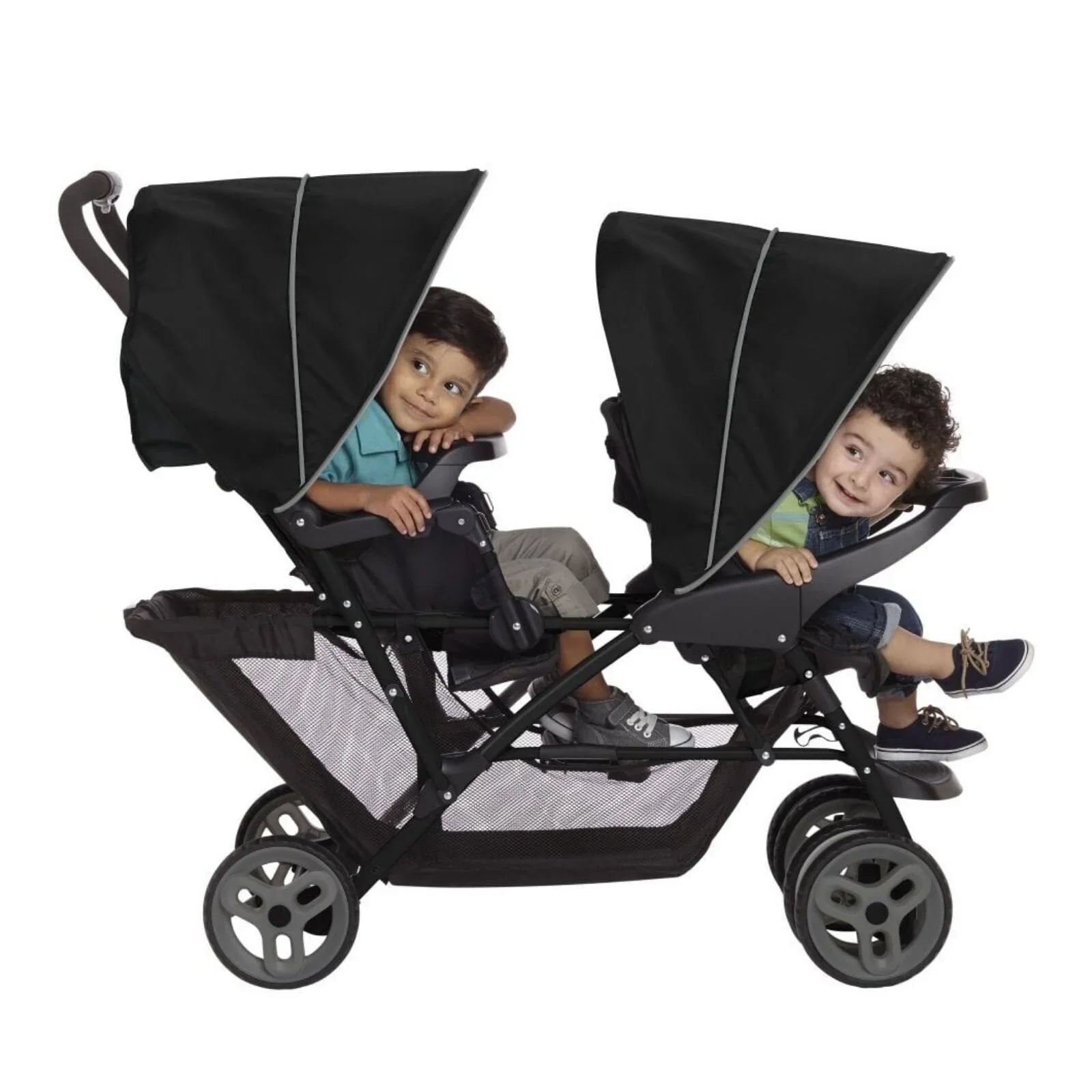 Graco Stadium Duo Tandem Stroller - Black/Grey - mezetto ebebek ebebek