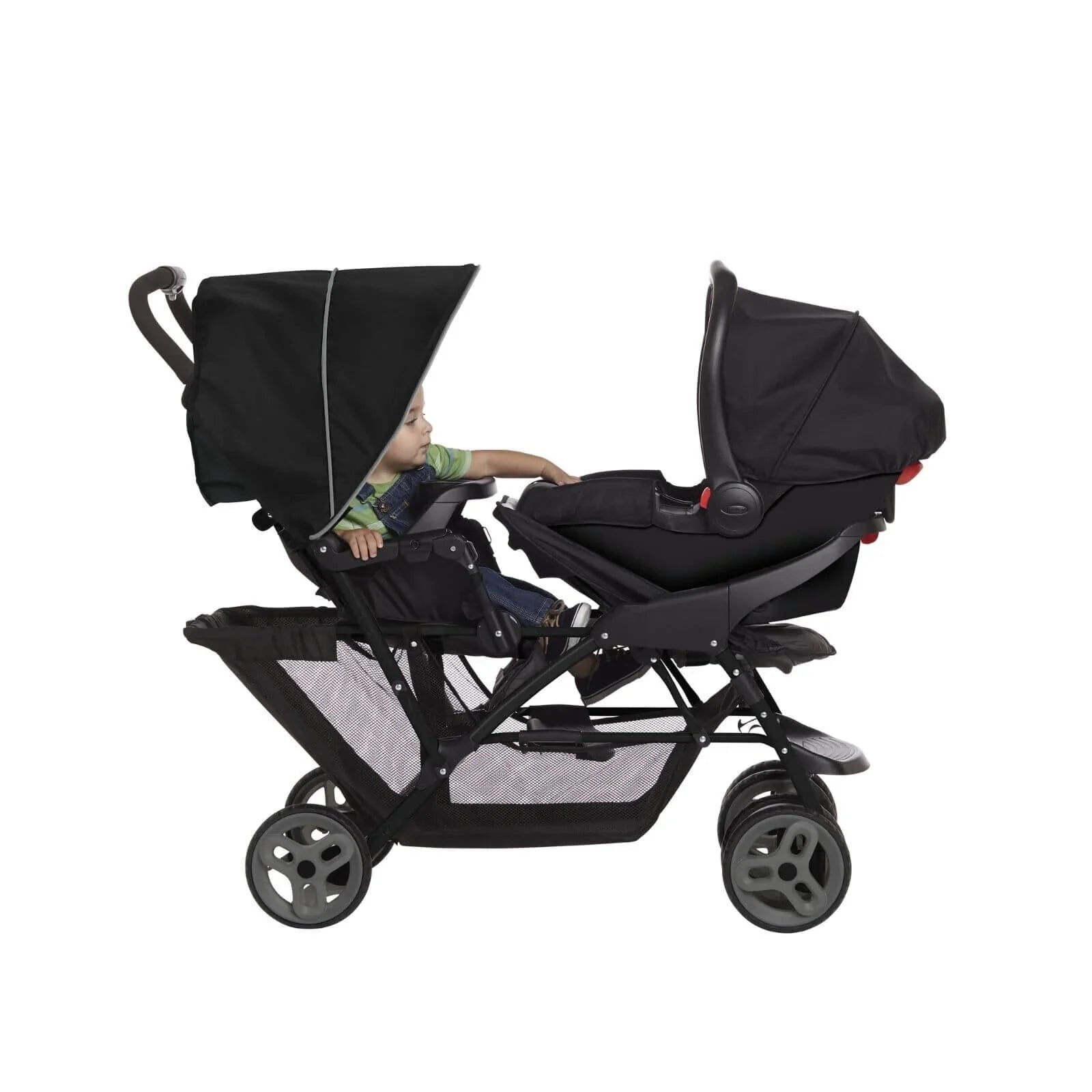 Graco Stadium Duo Tandem Stroller - Black/Grey - mezetto ebebek ebebek