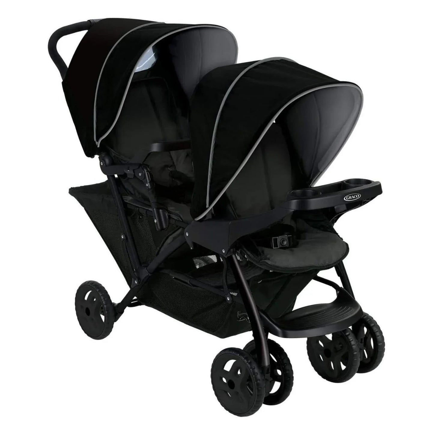 Graco Stadium Duo Tandem Stroller - Black/Grey - mezetto ebebek ebebek