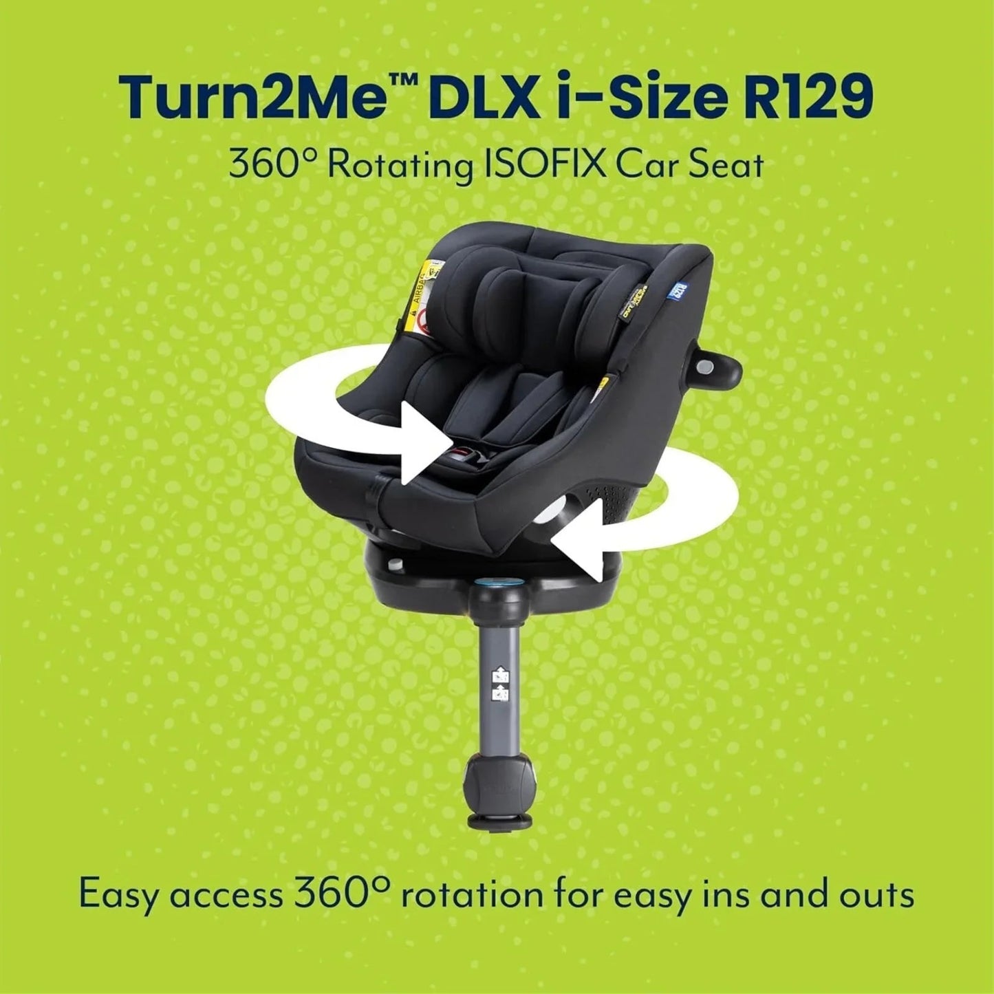 Graco Turn2Me DLX i - Size R129 Car Seat - Midnight - mezetto ebebek ebebek