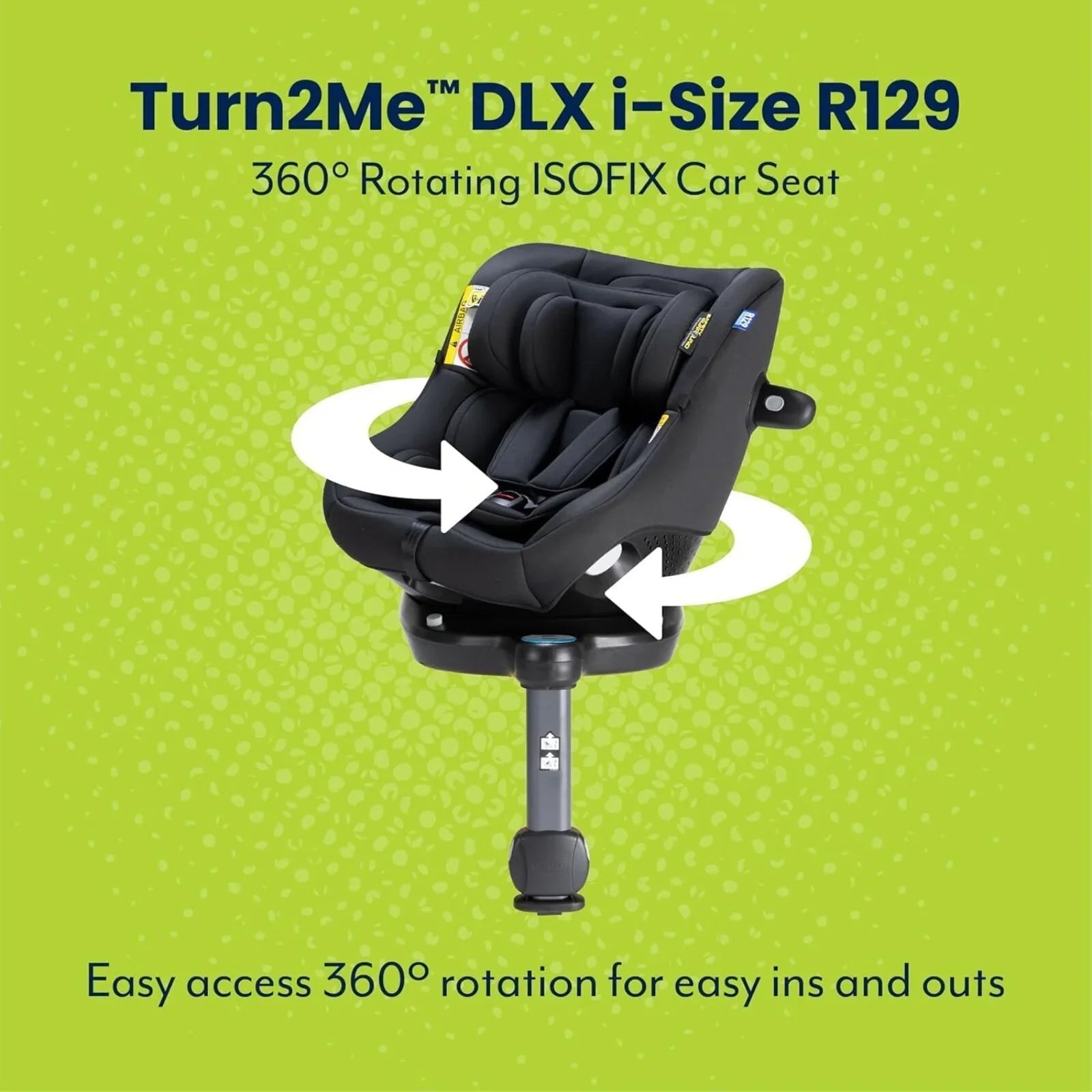 Graco Turn2Me DLX i - Size R129 Car Seat - Midnight - mezetto ebebek ebebek