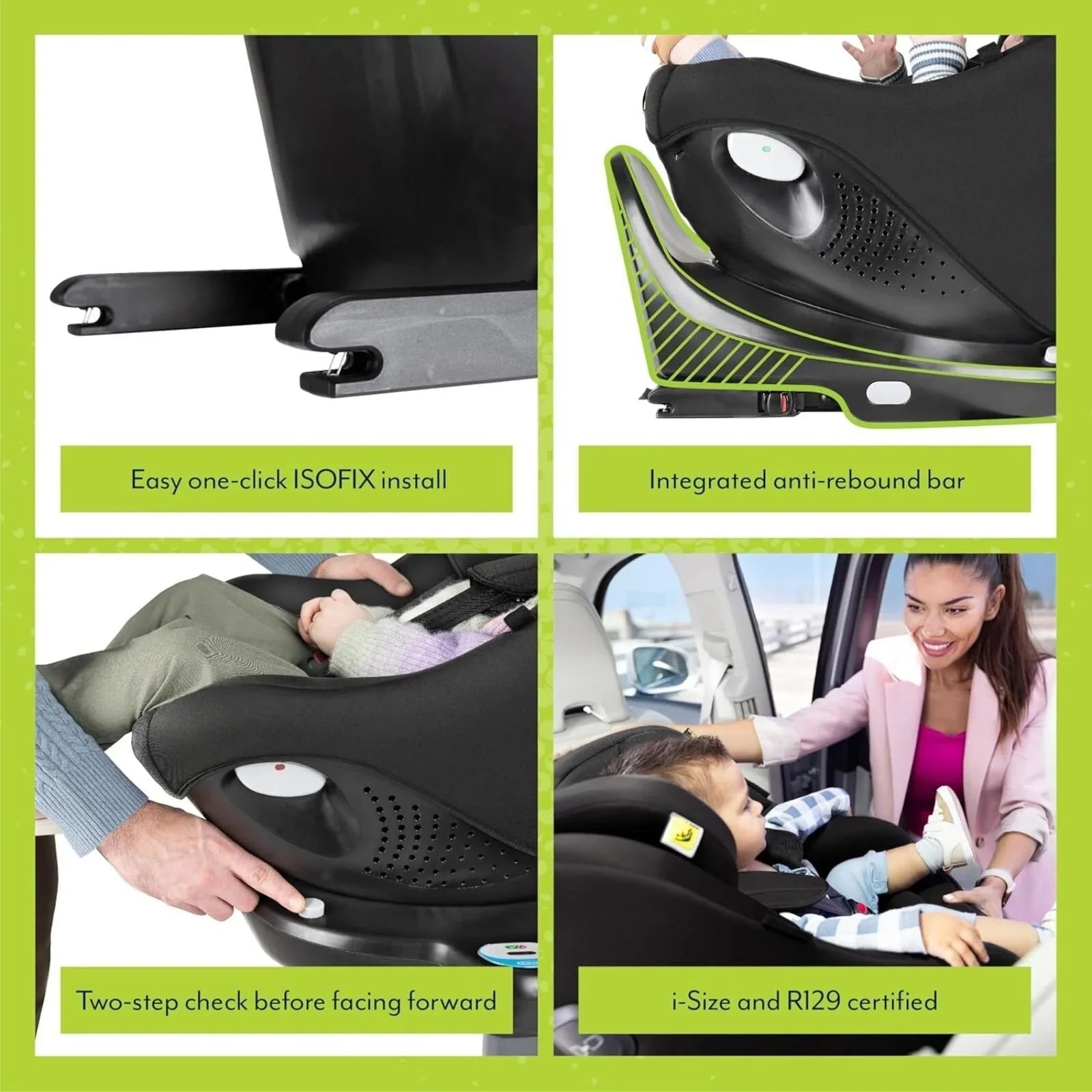 Graco Turn2Me DLX i - Size R129 Car Seat - Midnight - mezetto ebebek ebebek