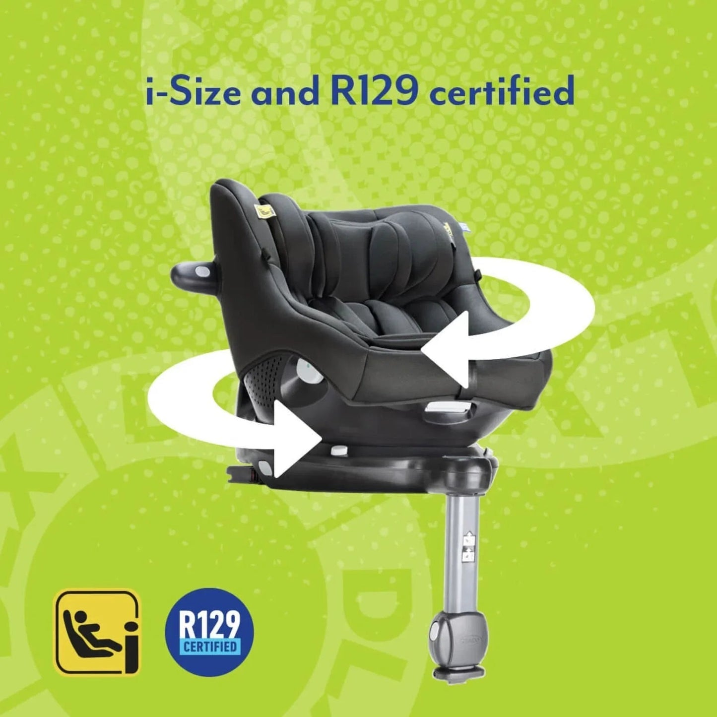 Graco Turn2Me DLX i - Size R129 Car Seat - Midnight - mezetto ebebek ebebek