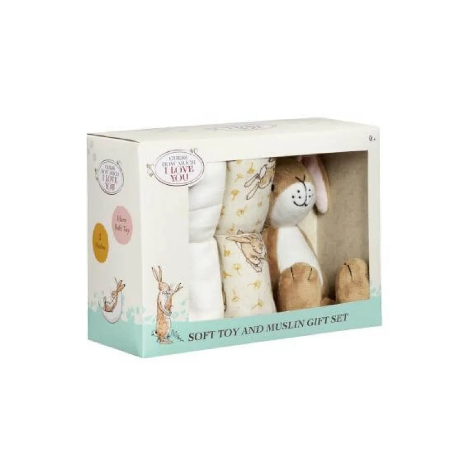 Guess How Much I Love You Soft Toy and Muslin Gift Set - mezetto ebebek ebebek