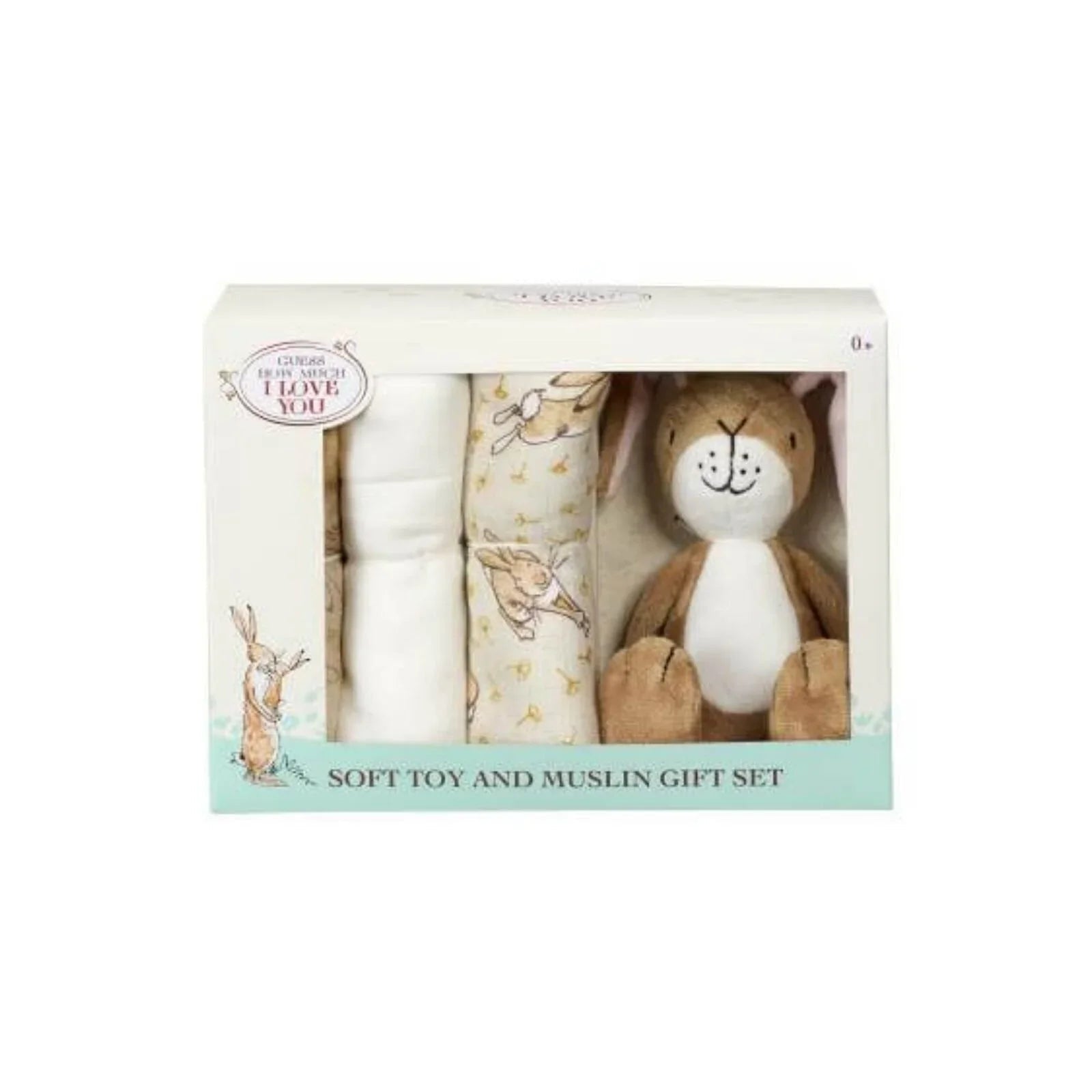 Guess How Much I Love You Soft Toy and Muslin Gift Set - mezetto ebebek ebebek