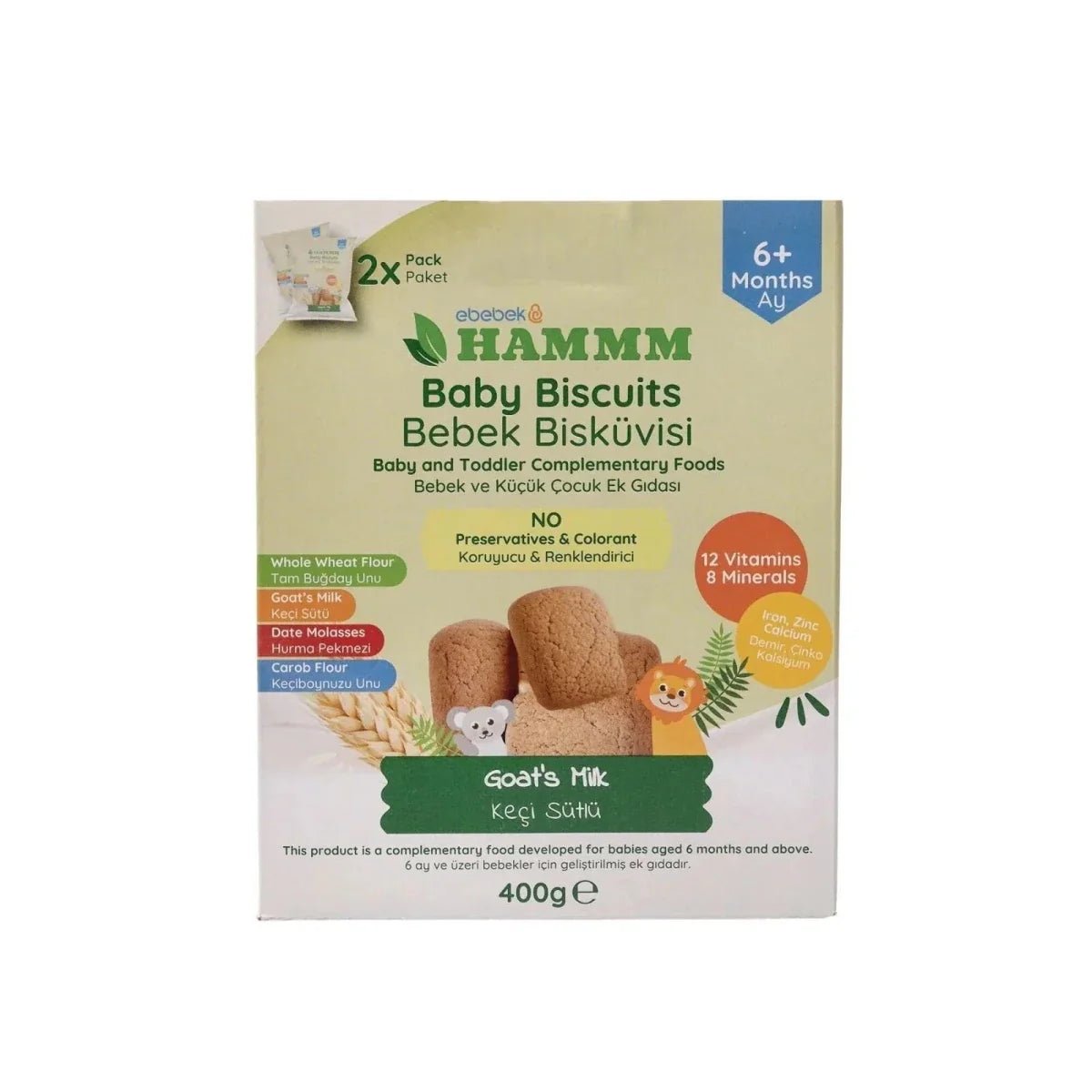 Hammm Baby Biscuits with Goat Milk 400g - mezetto ebebek ebebek