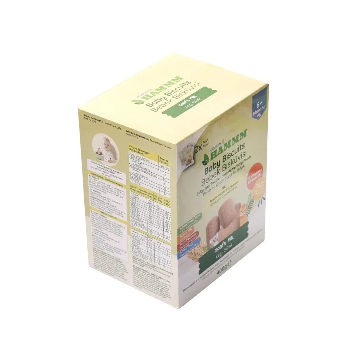 Hammm Baby Biscuits with Goat Milk 400g - mezetto ebebek ebebek