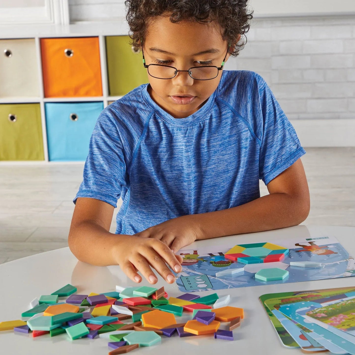 hand2Mind Seasons & Weather Pattern Block Puzzle Set - mezetto ebebek ebebek