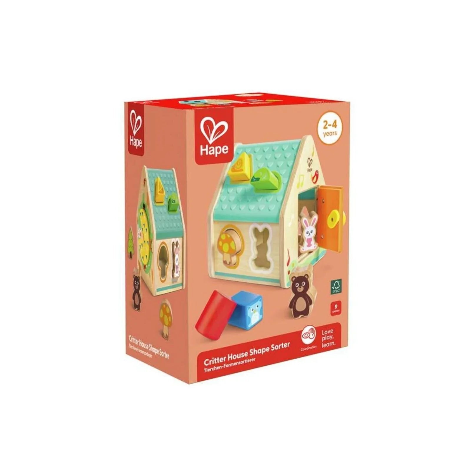 Hape Critter House Shape Sorter - mezetto ebebek ebebek