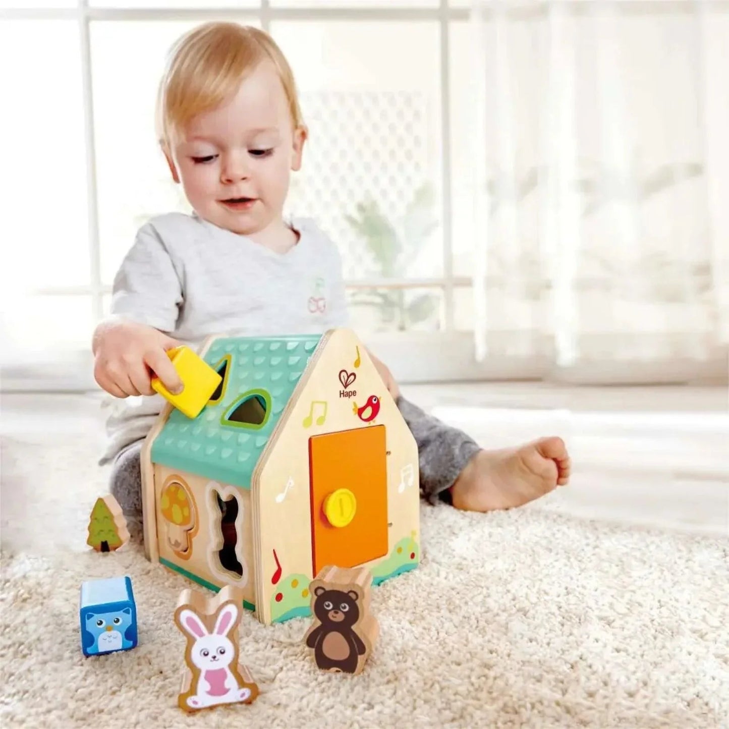 Hape Critter House Shape Sorter - mezetto ebebek ebebek