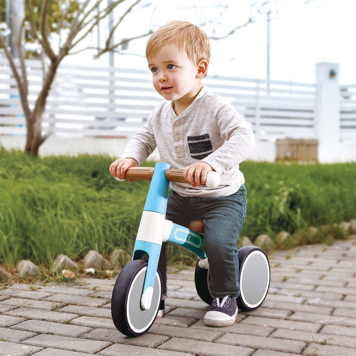 Hape First Ride Toddler Balance Bike, Blue - mezetto ebebek ebebek